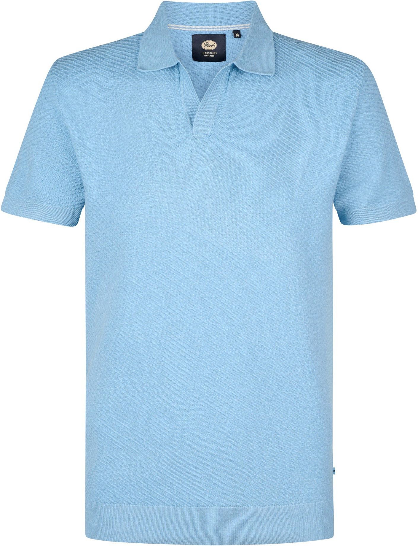 Petrol Knitted Polo Shirt Light Blue M-1050-KWC213-5187 order online | Suitable