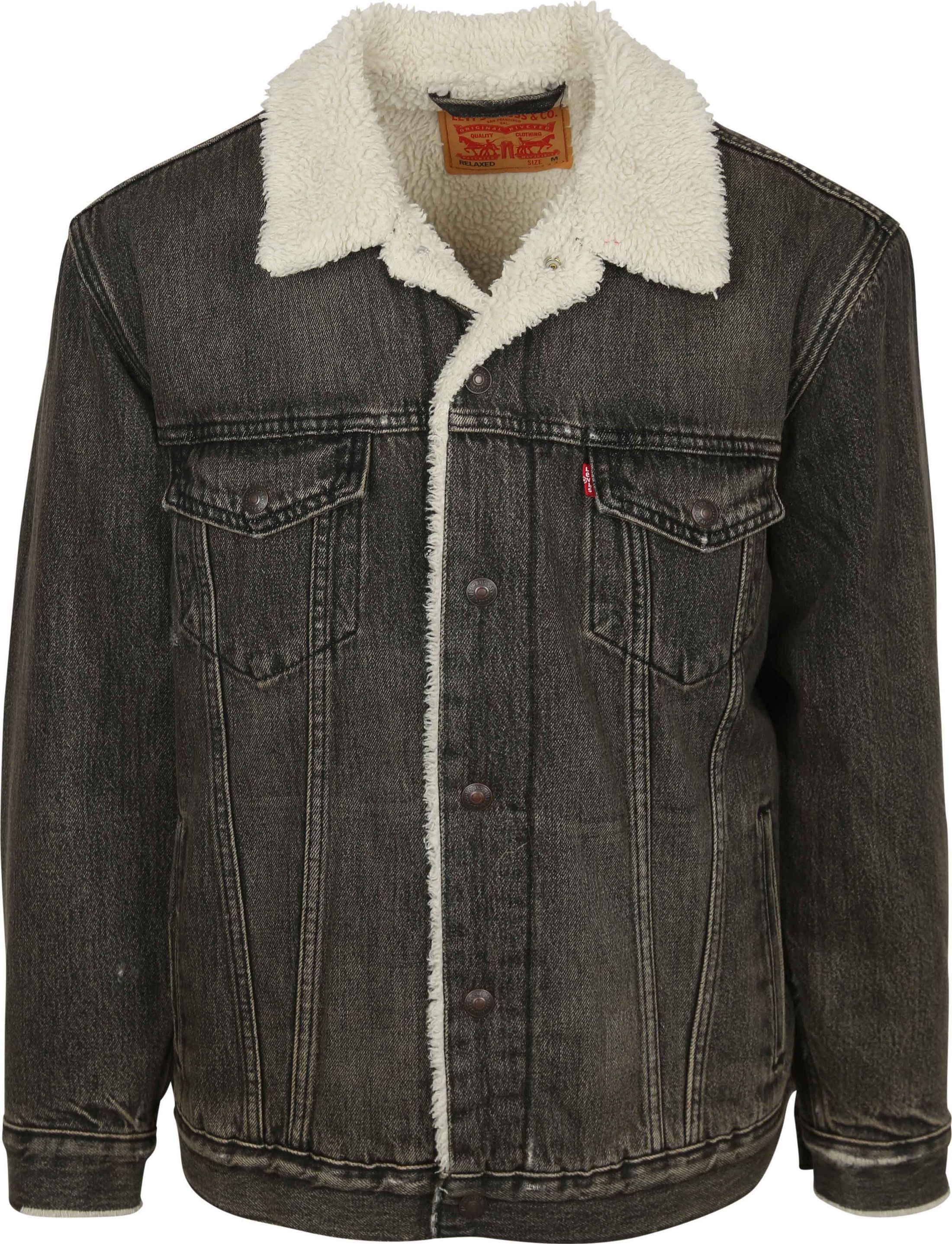 Levi's Sherpa Jas Denim Antraciet A5784-0022 kopen | Suitable
