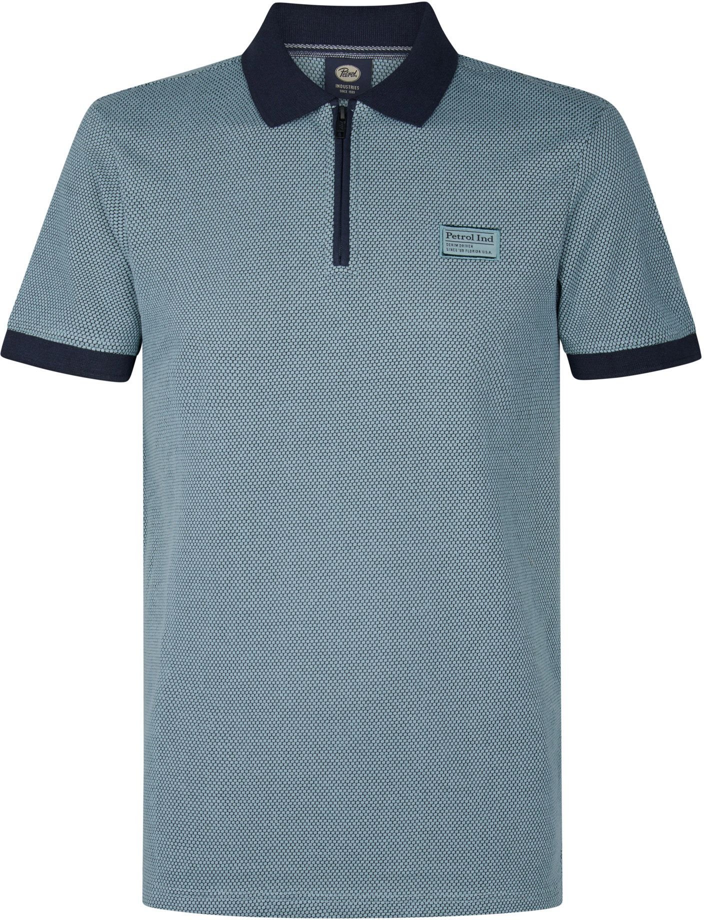 Petrol Half Zip Polo Keyline Ocean Blauw M-1050-POL907-5188 kopen | Suitable