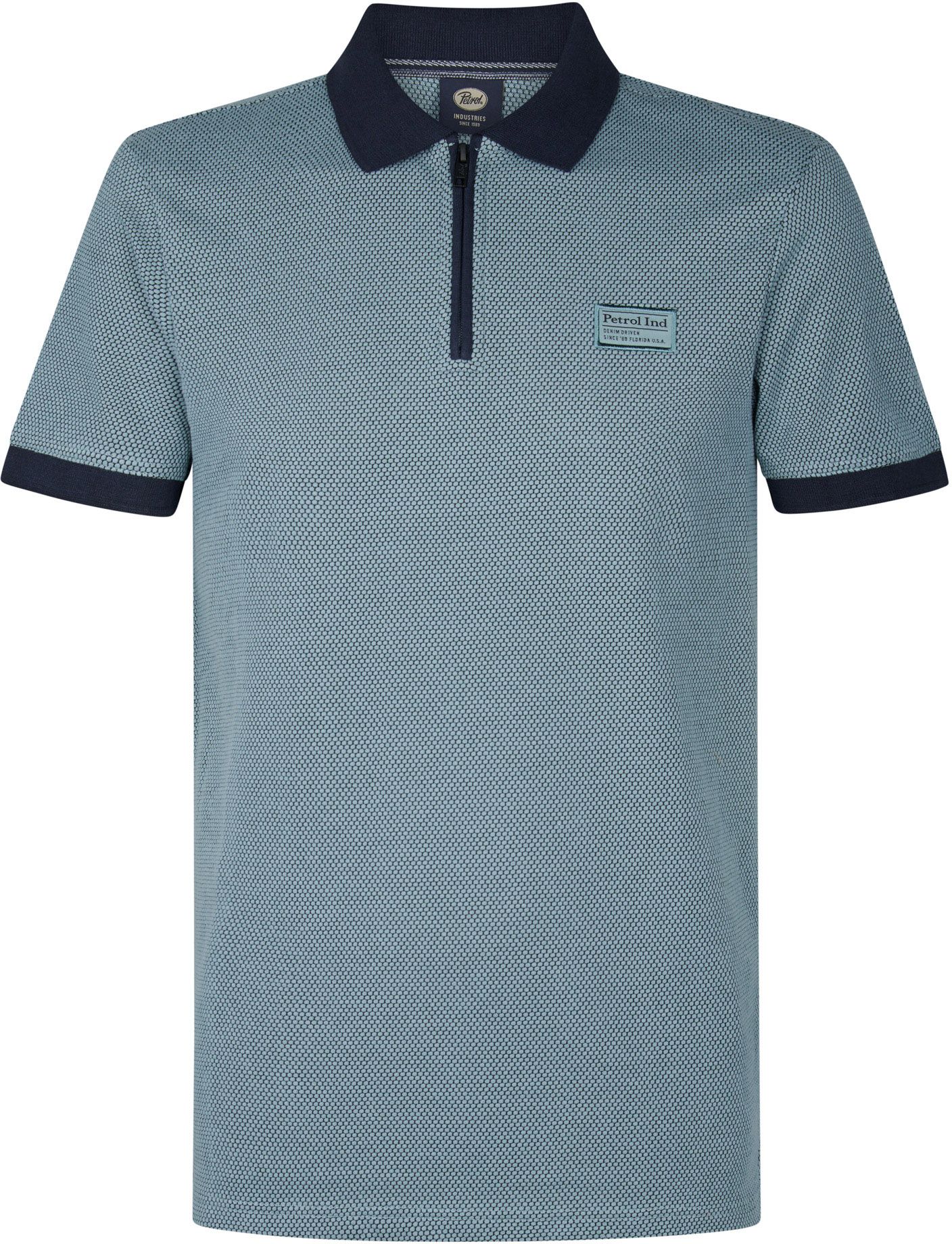 Petrol Half Zip Polo Shirt Keyline Ocean Blue order online | M-1050-POL907-5188 | Suitable Lithuania