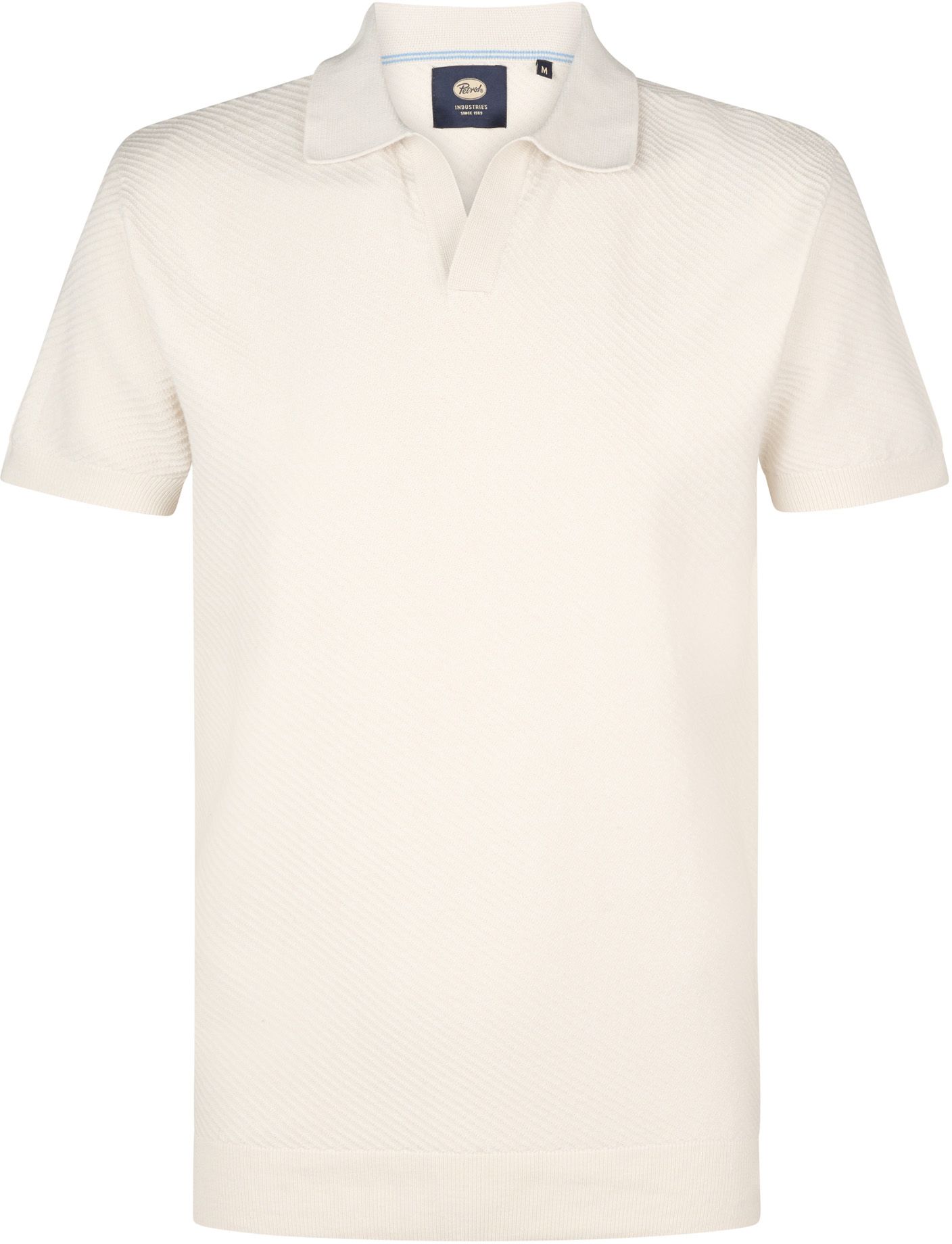 Petrol Knitted Polo Shirt Ecru M-1050-KWC213-0112 order online | Suitable