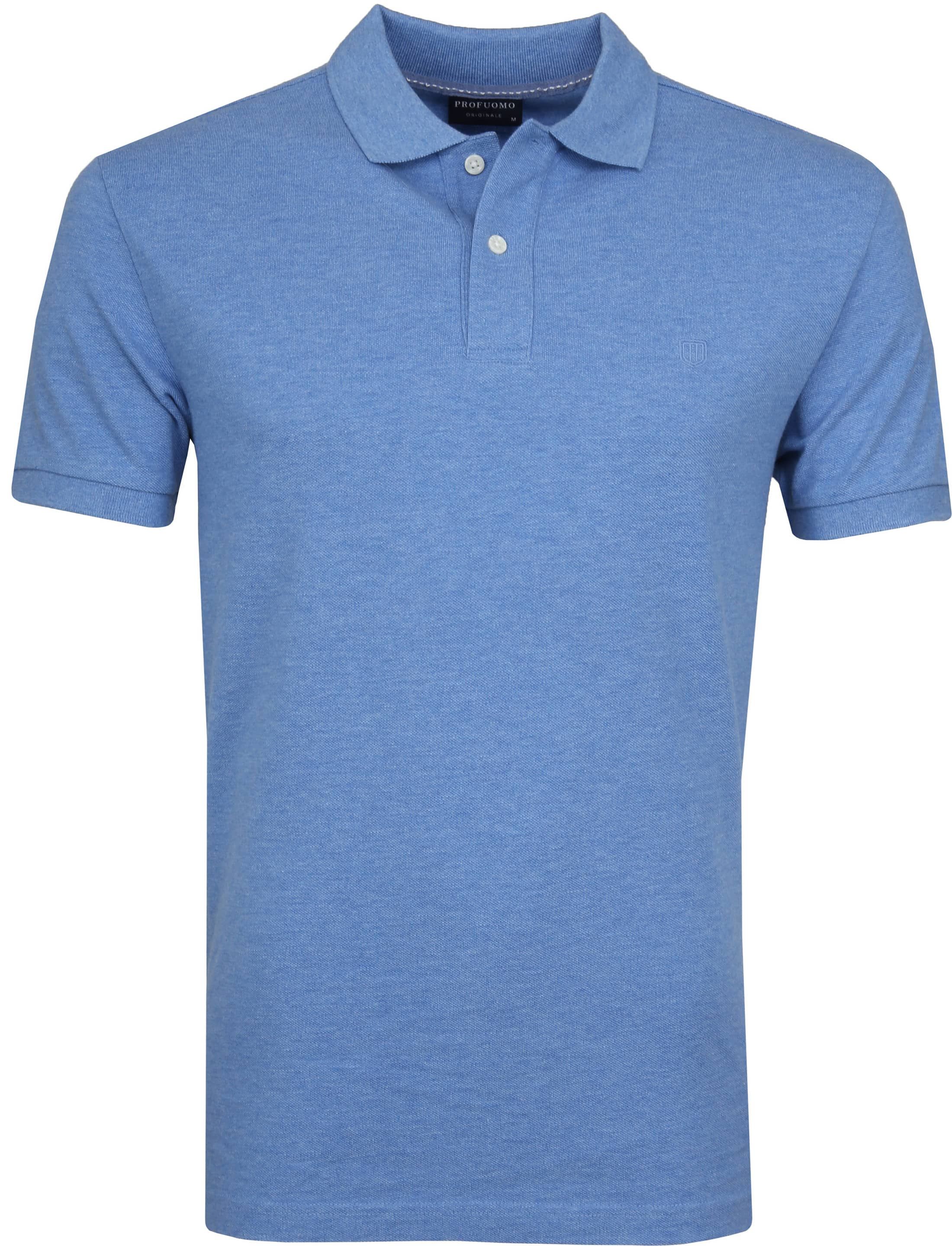 Profuomo Short Sleeve Polo Shirt Blue size S