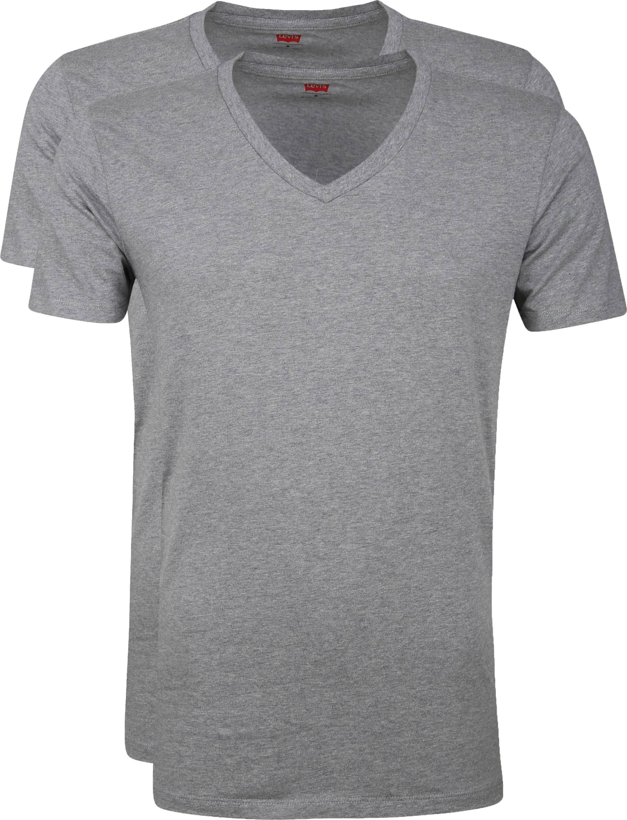 Levi's T-Shirt V-Neck 2Pack Grey size XL