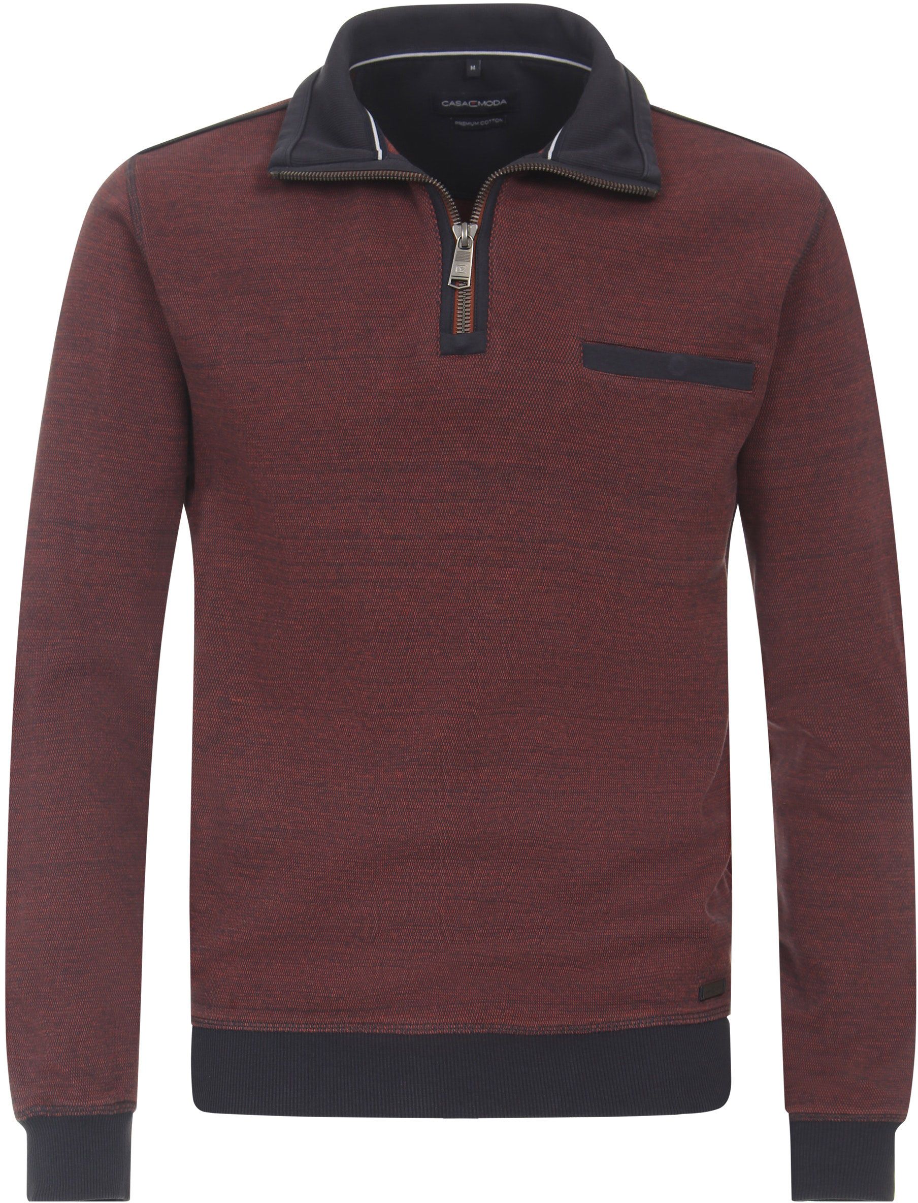 Casa Moda Half Zip Sweater Bordeaux 413572800-490 order online | Suitable