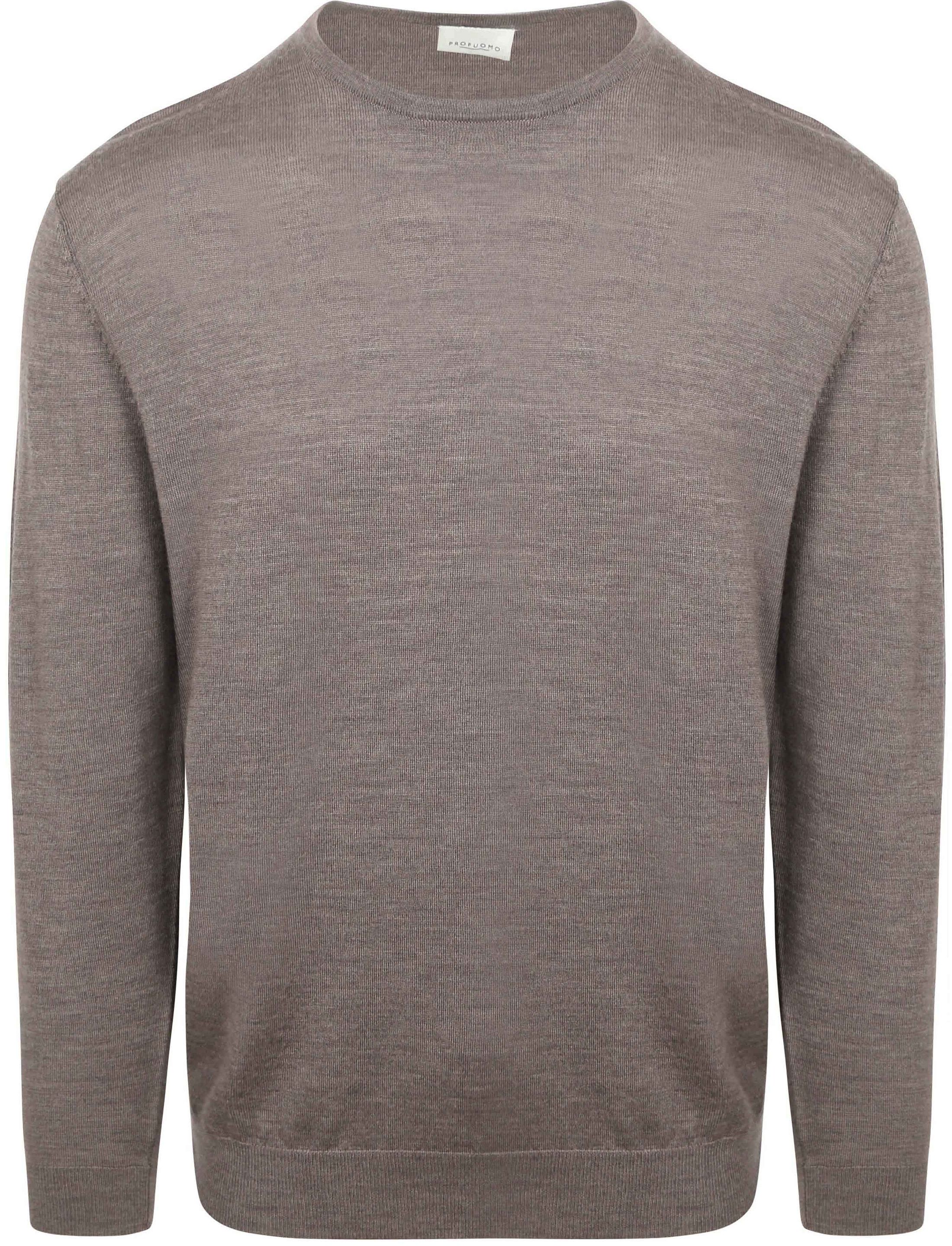 Profuomo Pullover Merino Wool Taupe order online | Suitable