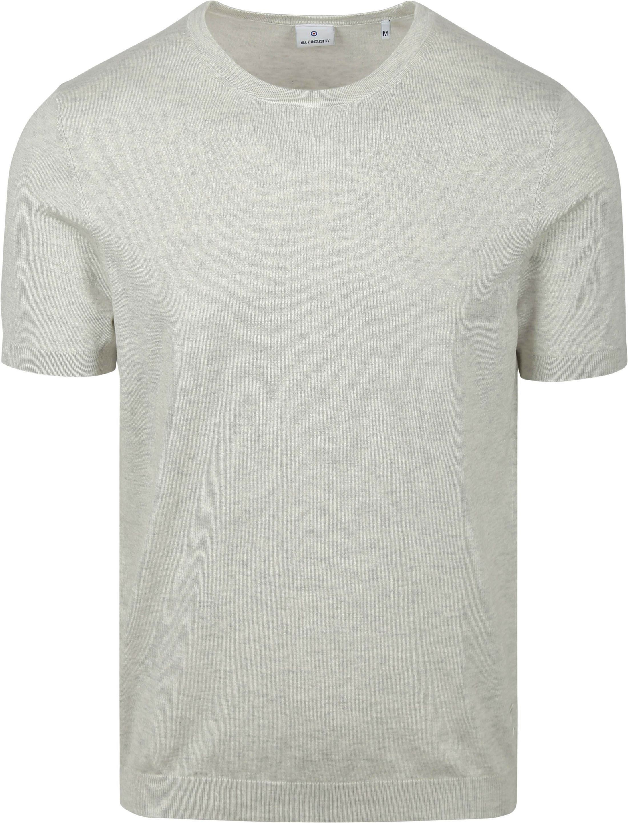 Blue Industry Knitted T-Shirt Melange Ecru KBIS24-M17-STONE order online | Suitable