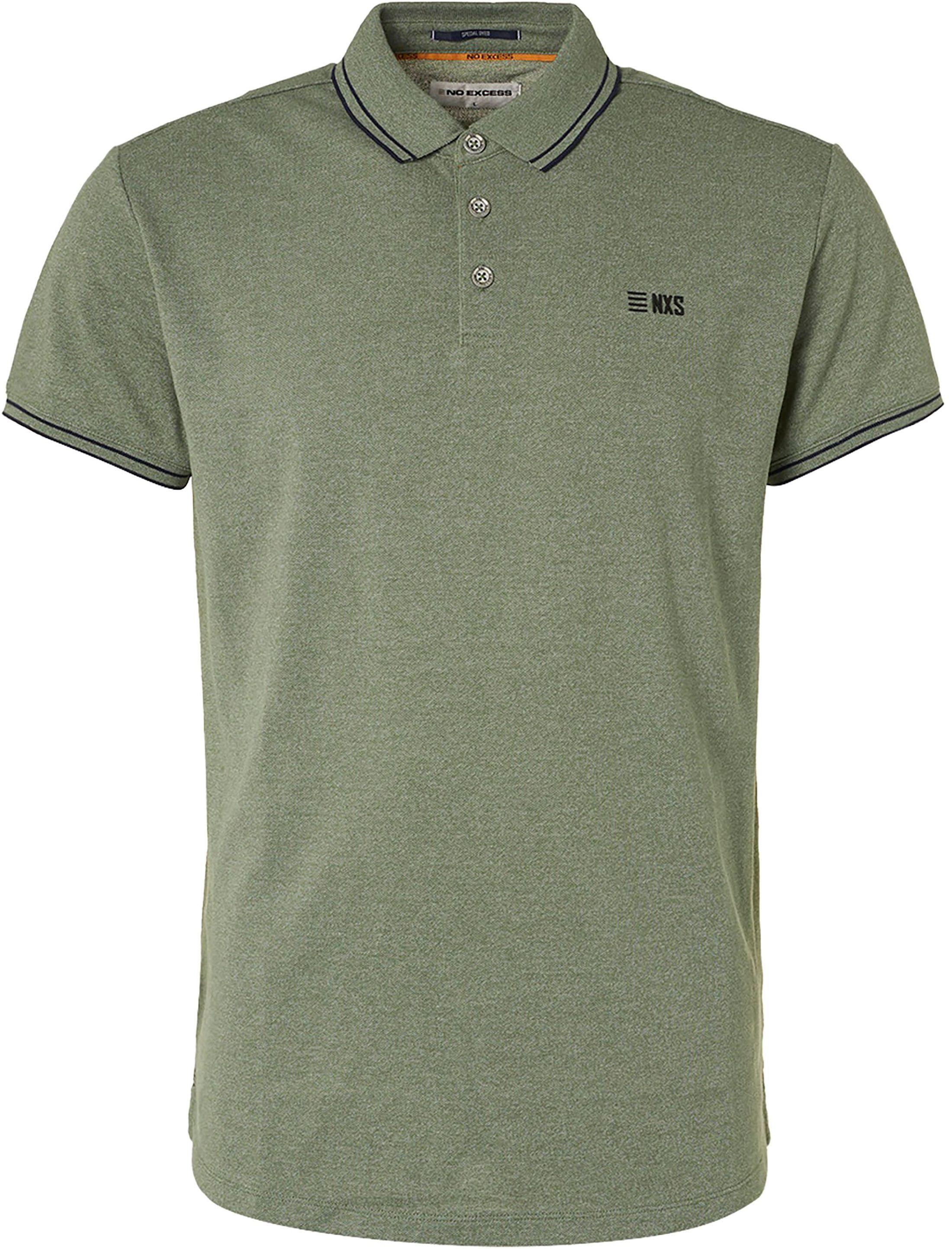 No-Excess Polo Shirt Garment Dye Olive Green size M