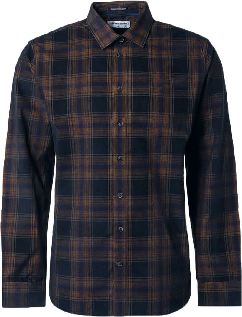 No Excess Shirt Corduroy Checks Navy 21430943-078 order online | Suitable
