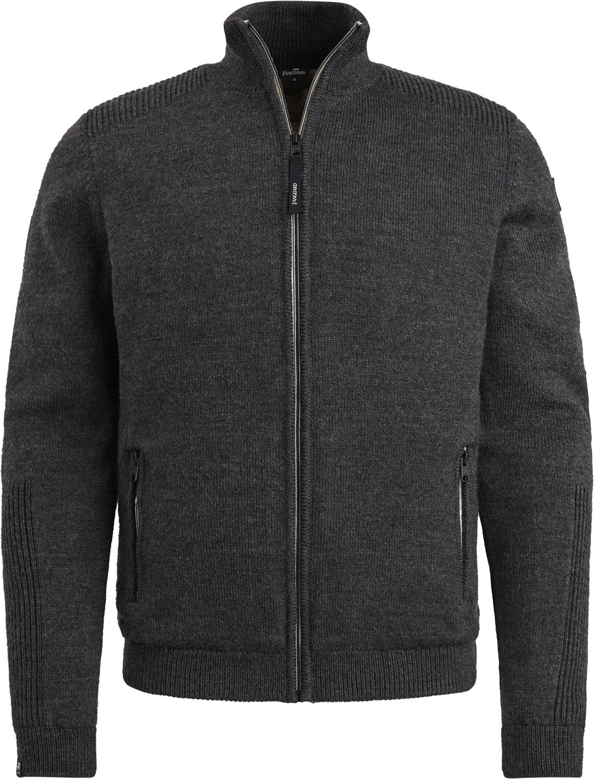 Vanguard Cardigan Wool Blend Anthracite order online | VKC2410385-996 | Suitable Spain