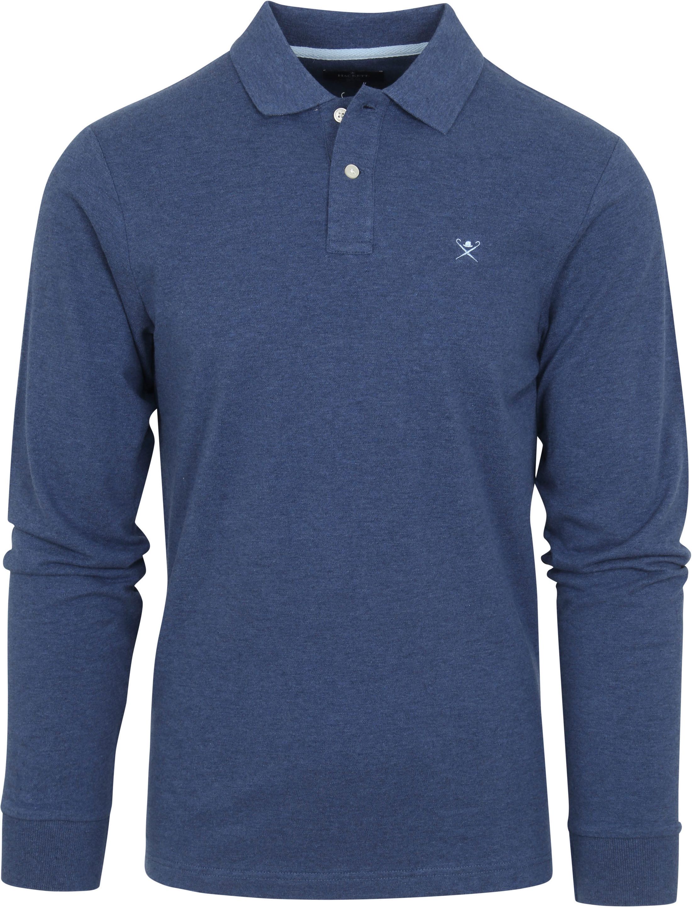 Hackett LS Polo Shirt Aqua Blue size XL