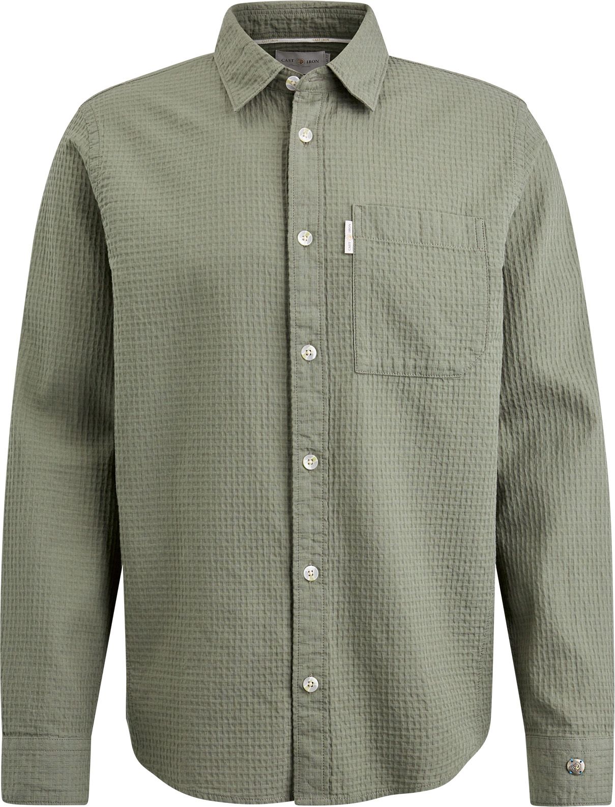 Cast Iron Overshirt Waffle Structure Green CSI2402205-6495 order online | Suitable