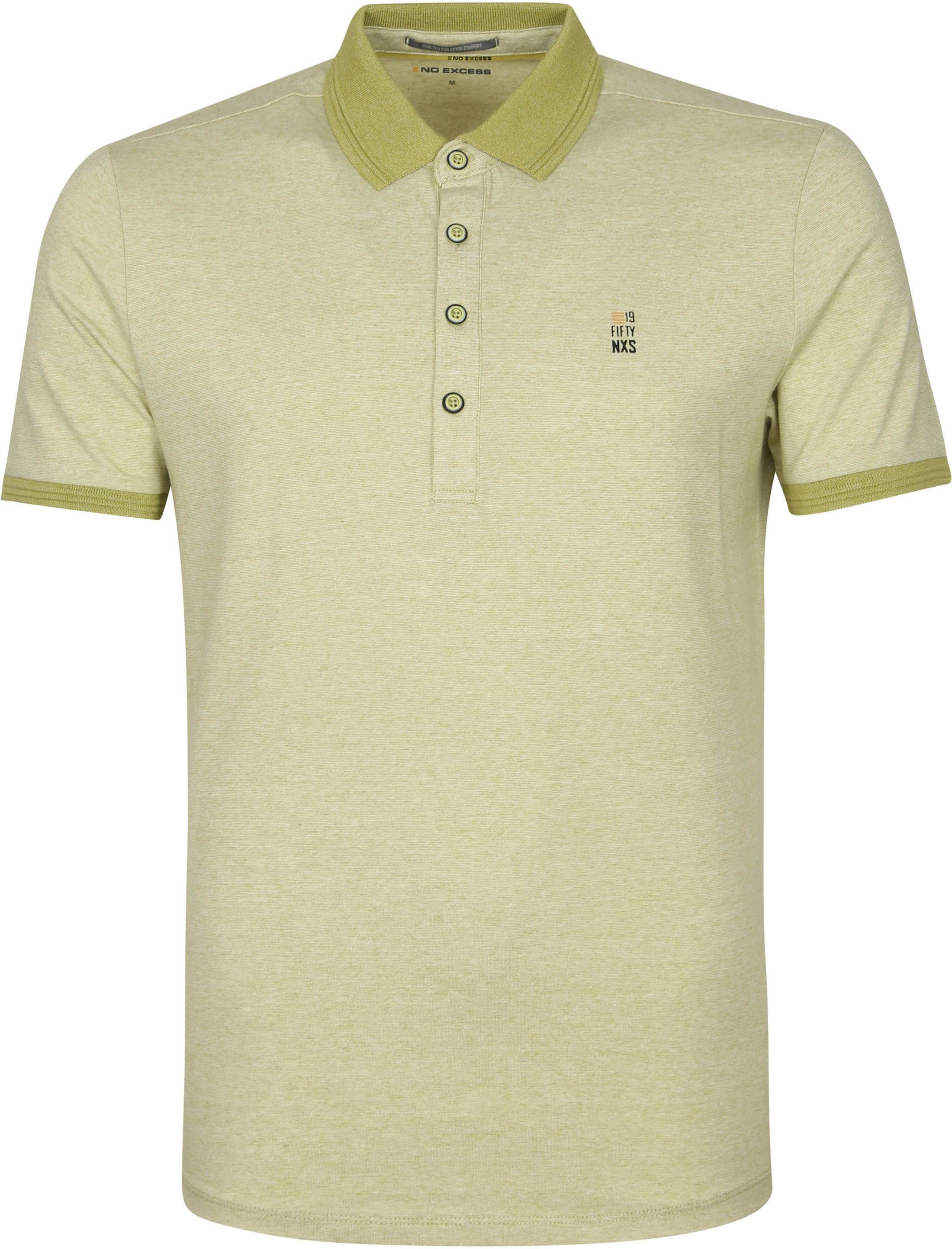 No-Excess Jacquard Polo Shirt Green size M