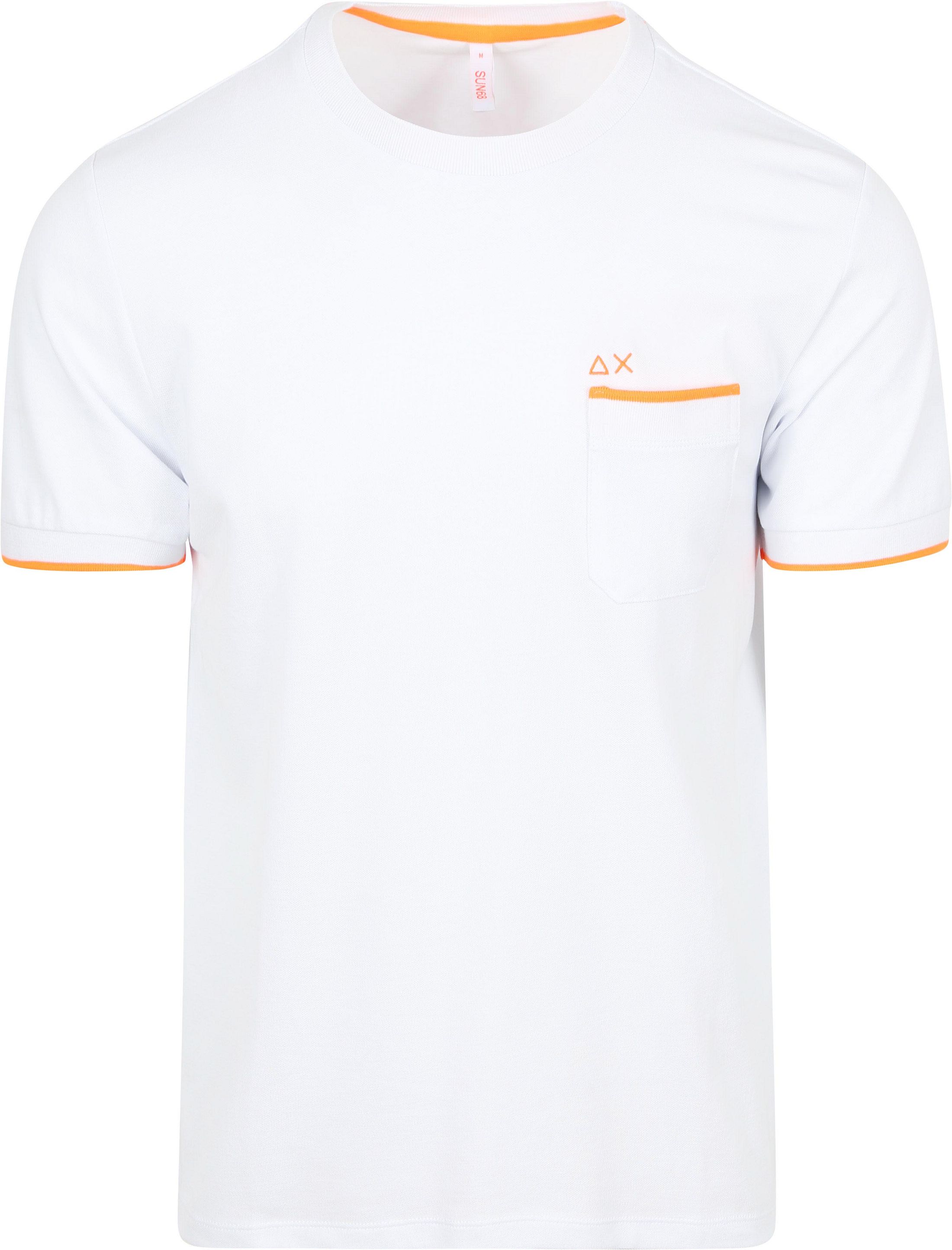 Sun68 Piqué T-Shirt Fluo Stripe Weiß T35124-01 kaufen | Suitable
