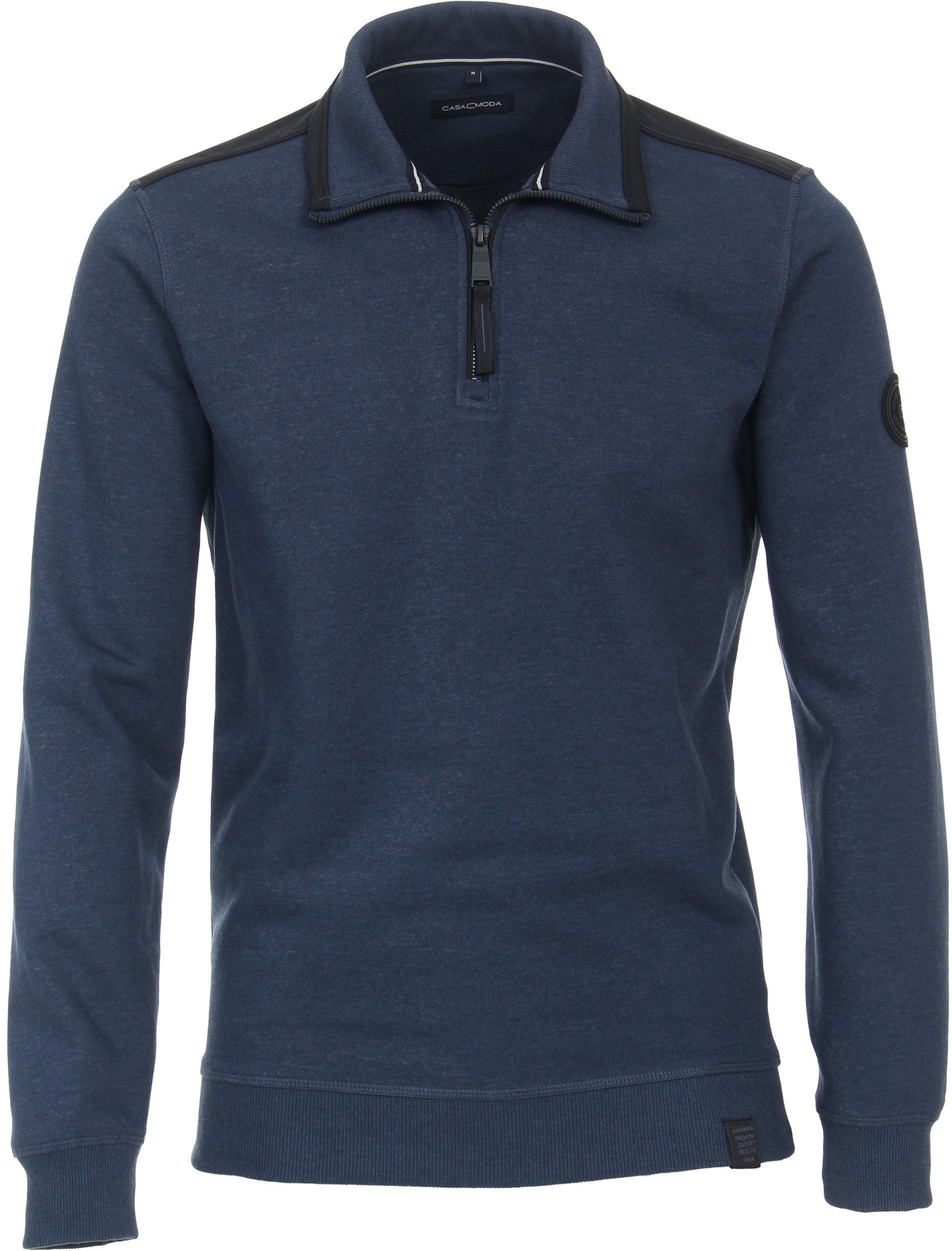 Casa Moda Half Zip Sweater Dark Indigo Dark Blue Blue size 3XL