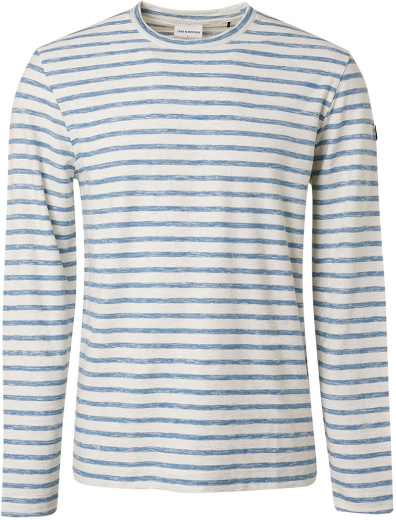No Excess Langarm-T-Shirt Stripe Blau 19140201-030 kaufen | Suitable