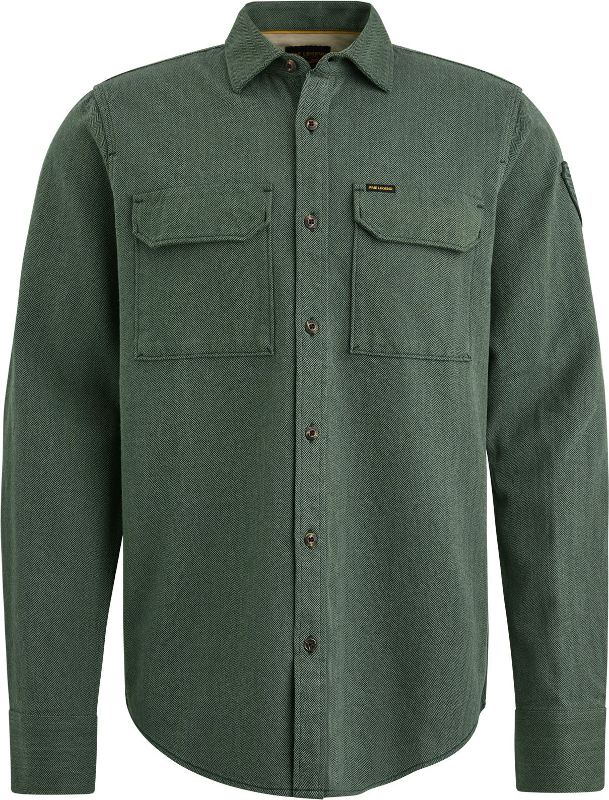 PME Legend Shirt Flanel Herringbone Green PSI2409241-6423 order online | Suitable