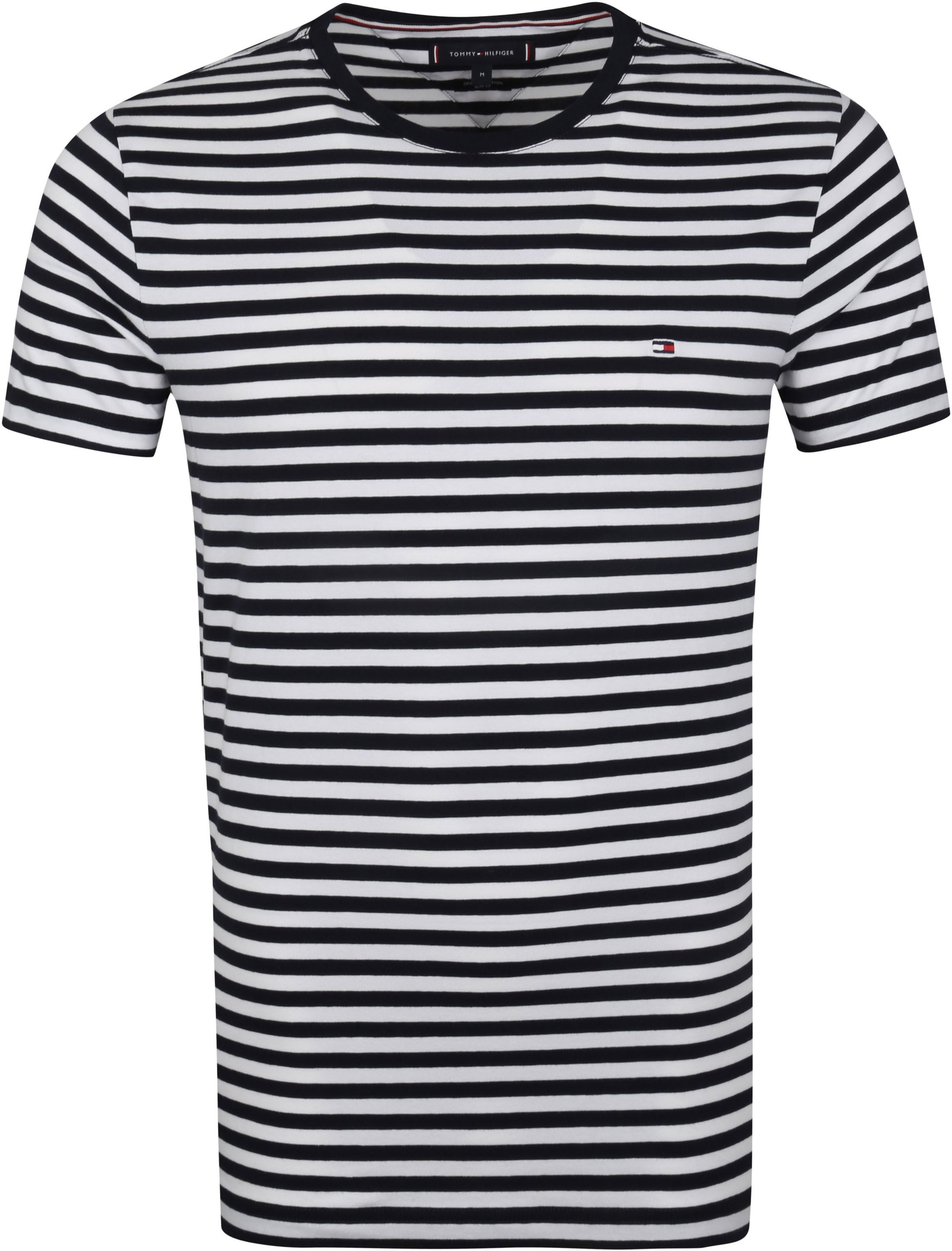 Tommy Hilfiger T-shirt Stretch Striped Dark Blue Dark Blue Multicolour size L