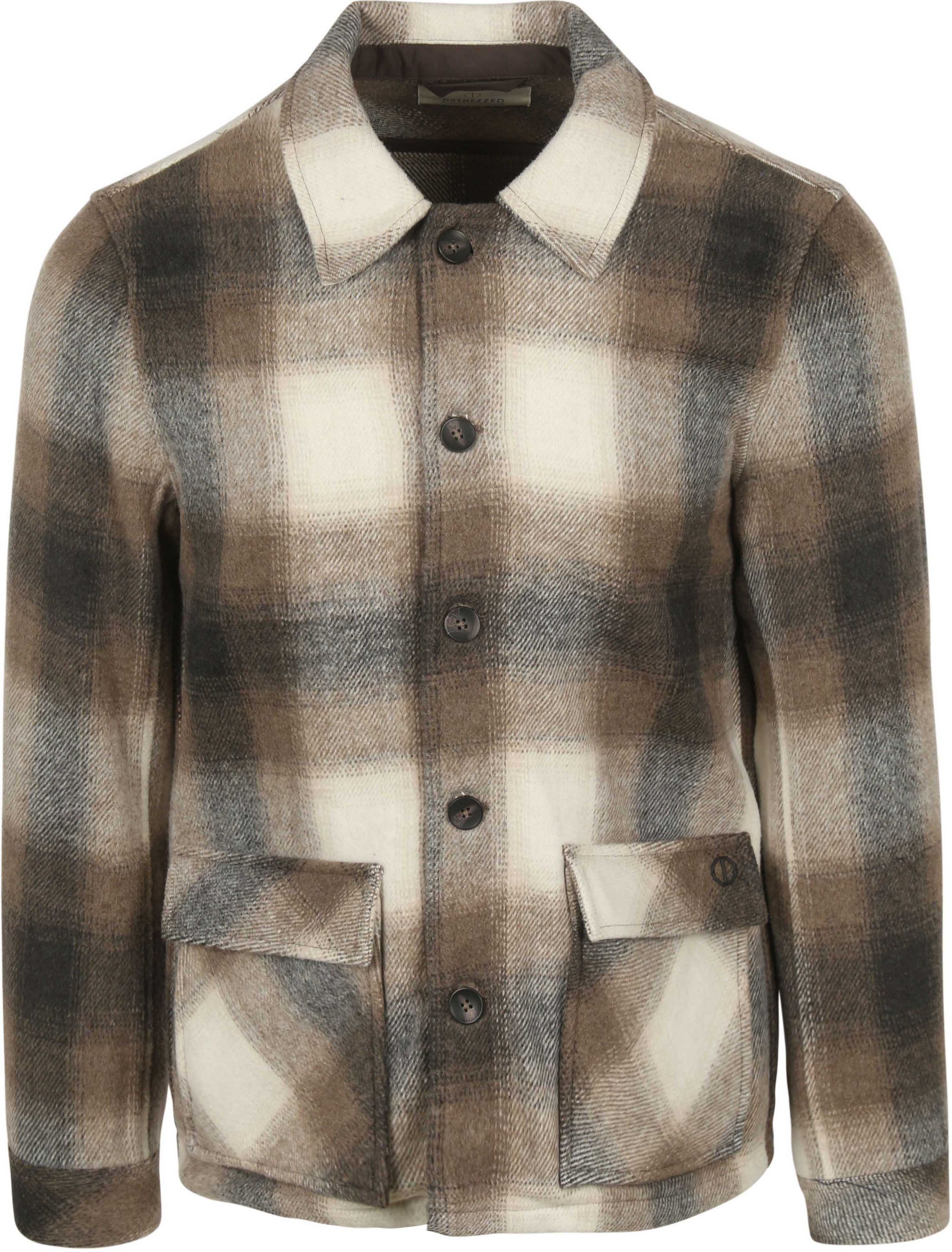 Dstrezzed Overshirt Plaid Brown 151012-811 order online | Suitable