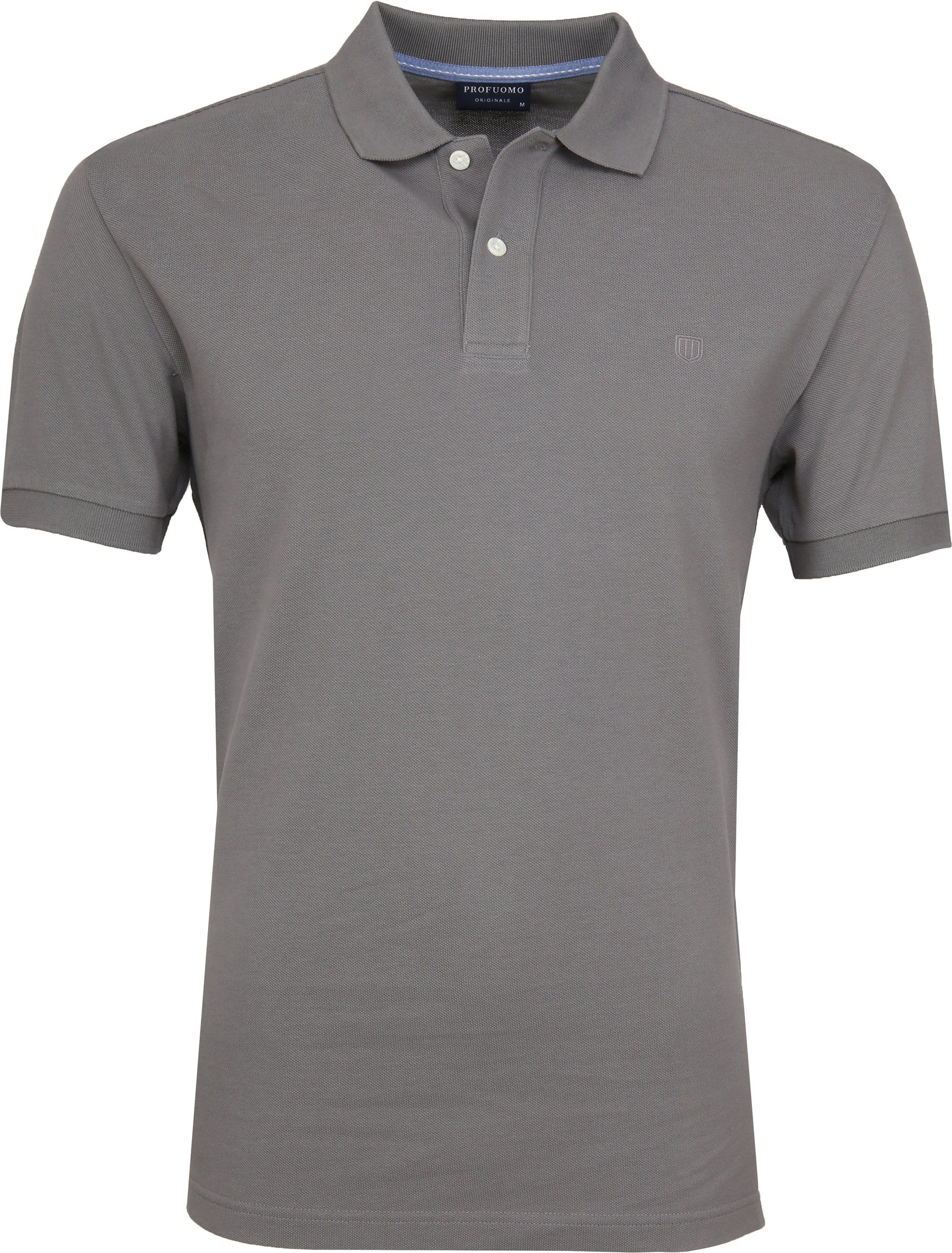 Profuomo Short Sleeve Poloshirt Grey size S