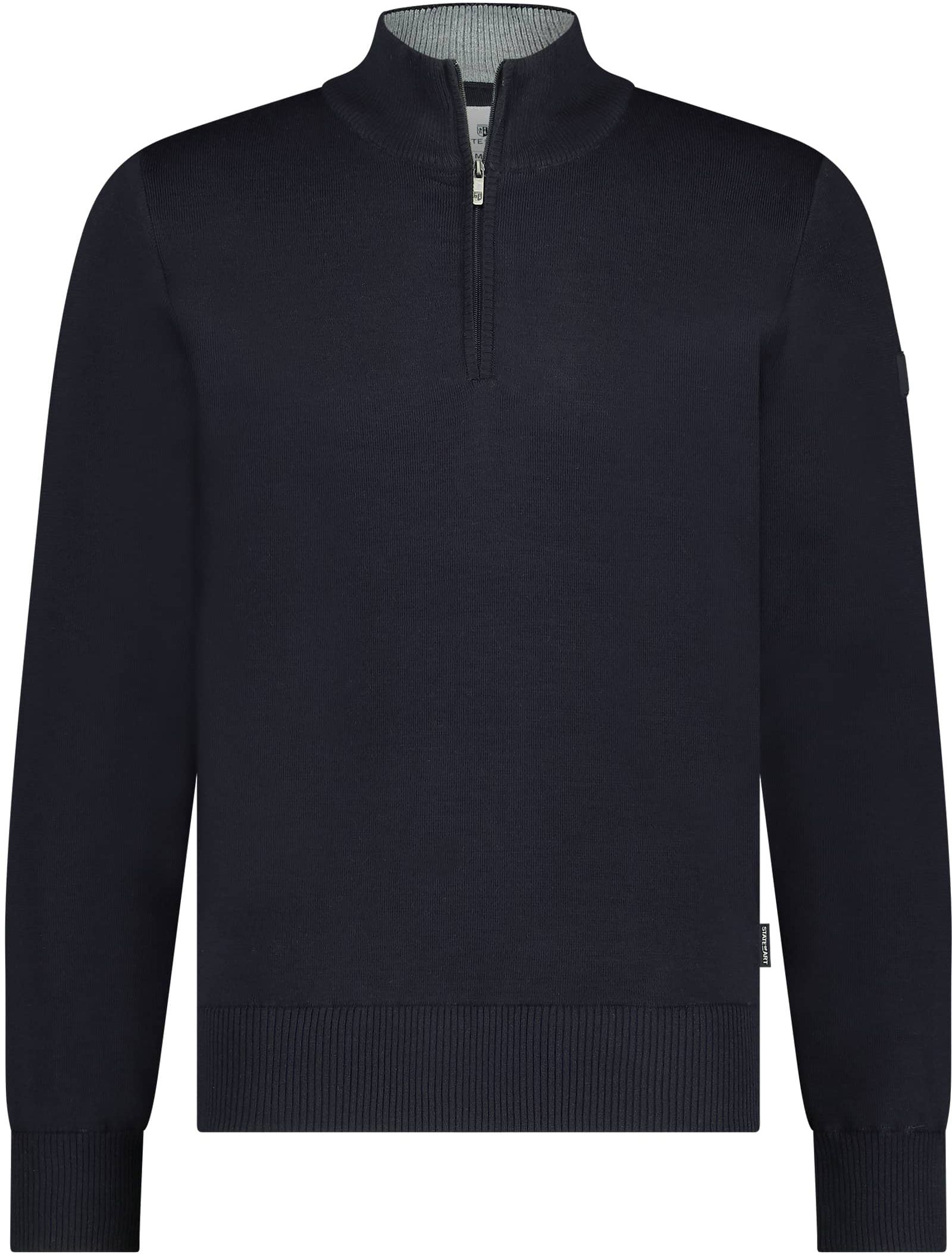 State Of Art Half Zip Pullover Wool Blend Navy 13191003-5900 order online | Suitable