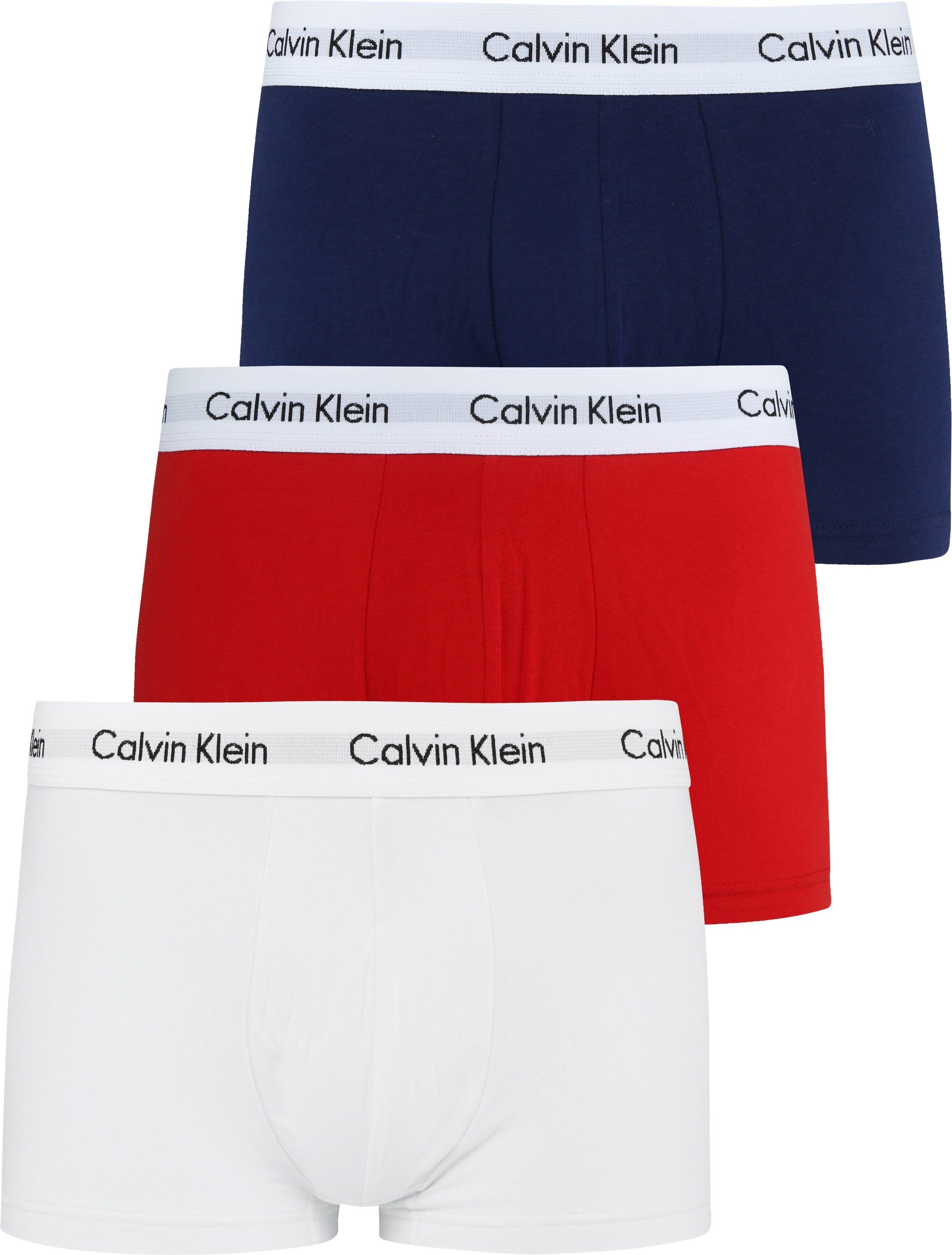 Calvin Klein Boxer Shorts Low Rise 3-Pack Dark Blue White Black Blue size XL