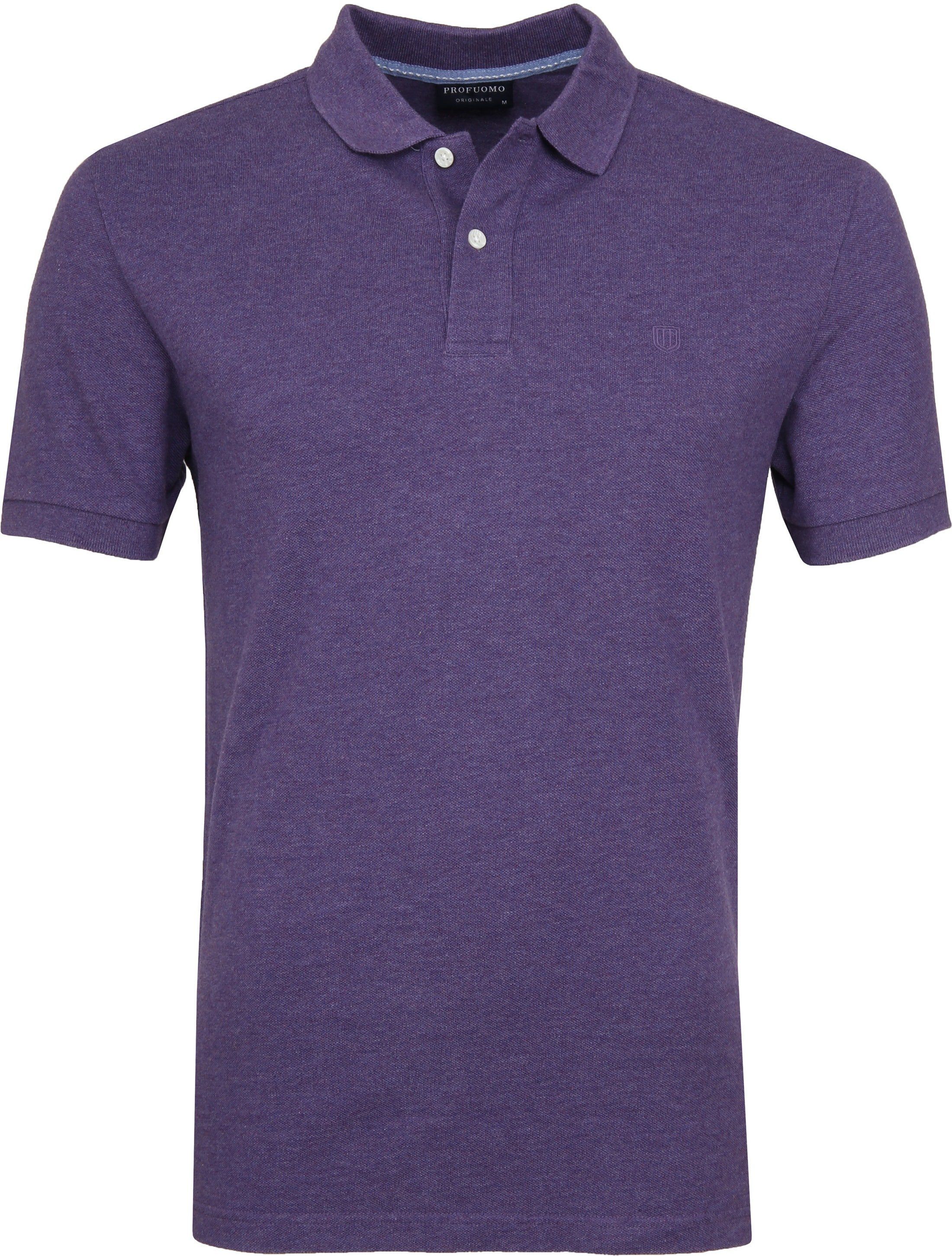 Profuomo Short Sleeve Poloshirt Purple size S