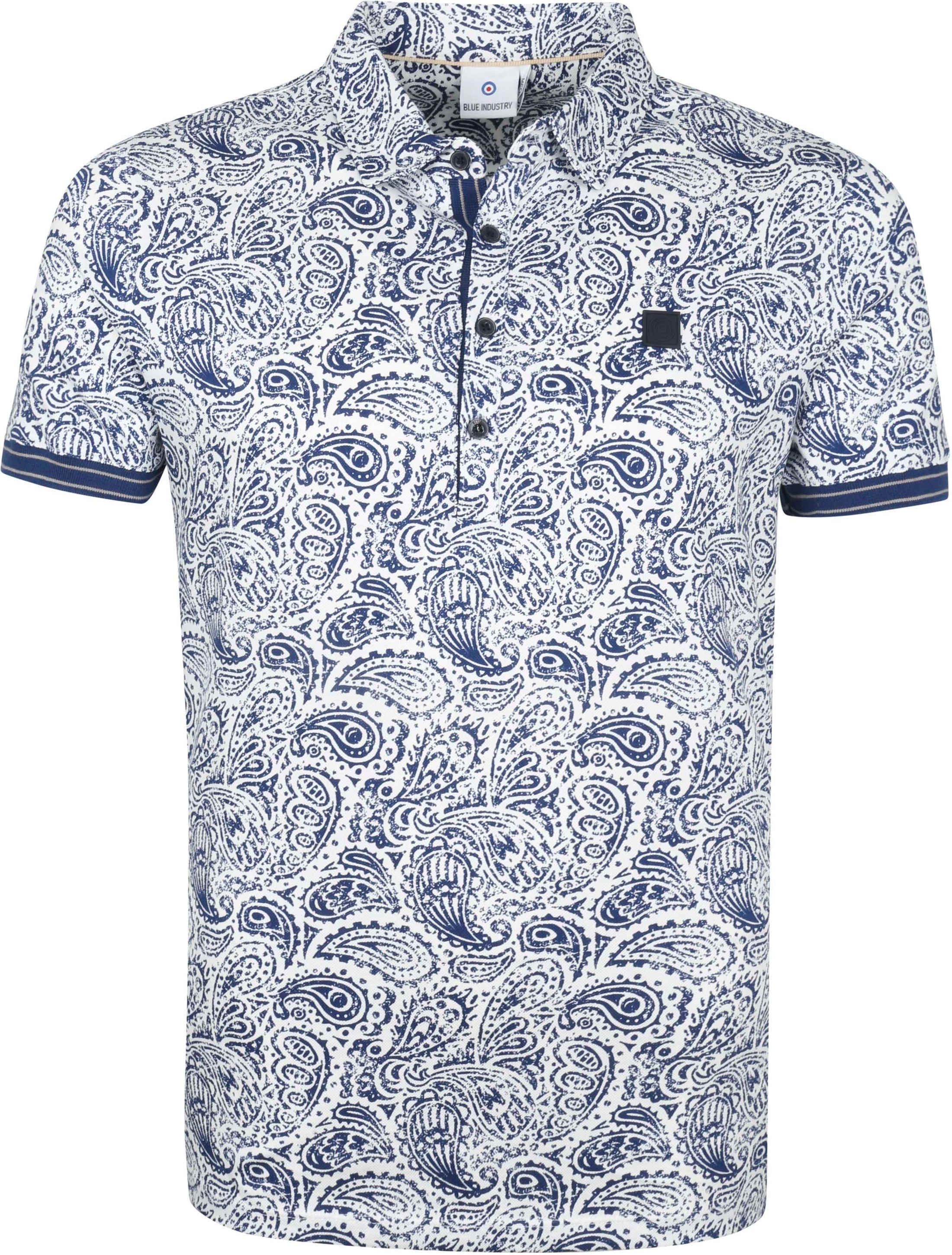 Industry M25 Polo Shirt Paisley Blue Dark Blue size L
