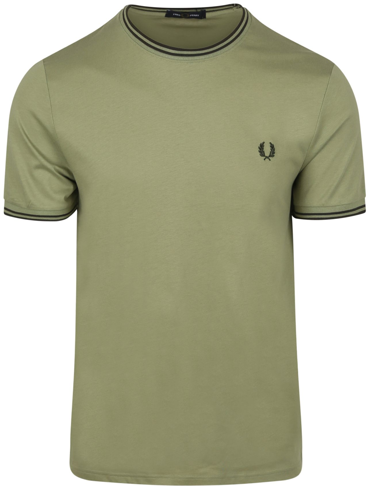 Fred Perry M1588 Twin Tipped T Shirt Green order online | M1588-Y64 | Suitable Lithuania