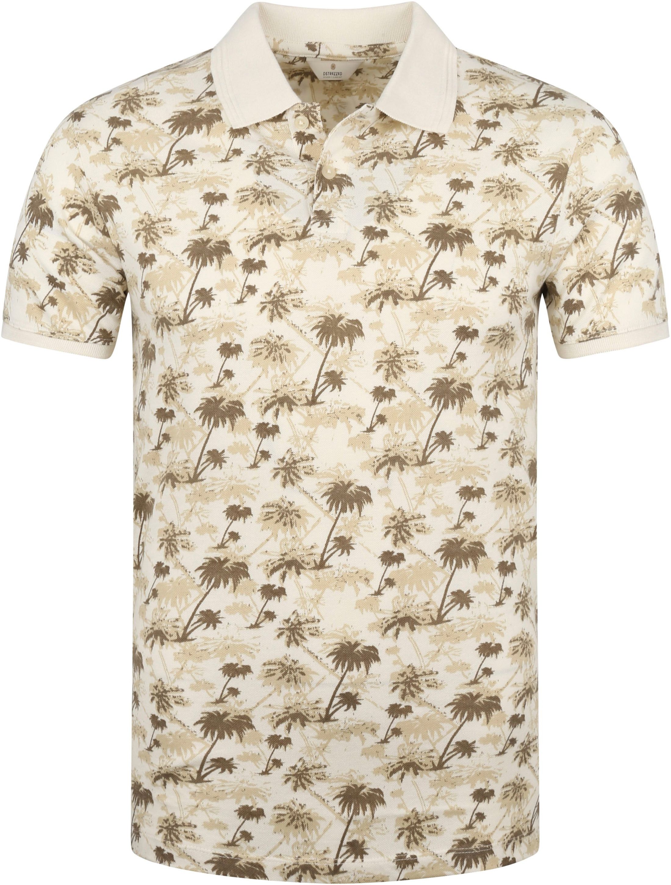 Dstrezzed Pique Polo Shirt Bowie Palm Beige Ecru size L