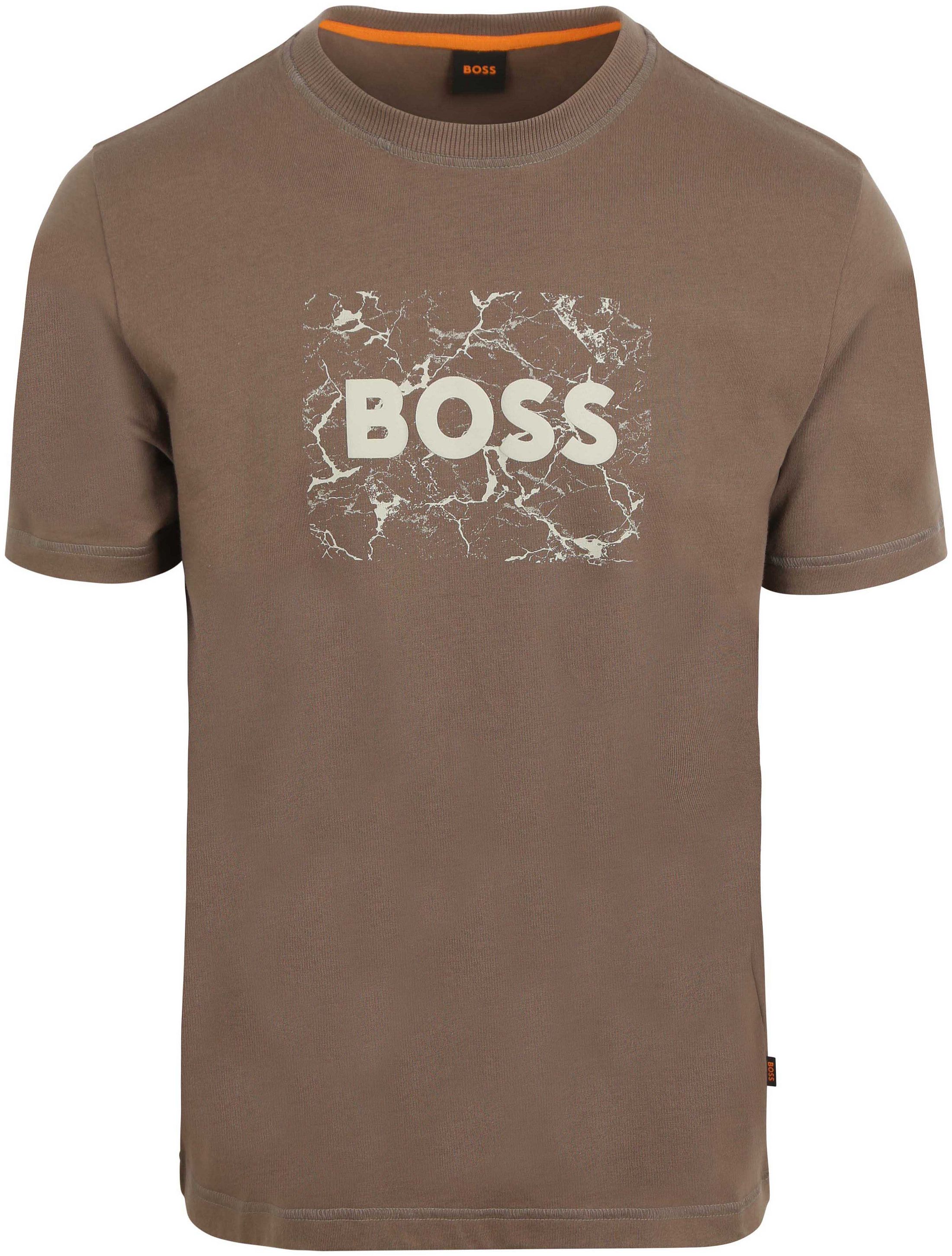 BOSS T-shirt Logo Bruin 50539186-294 kopen | Suitable