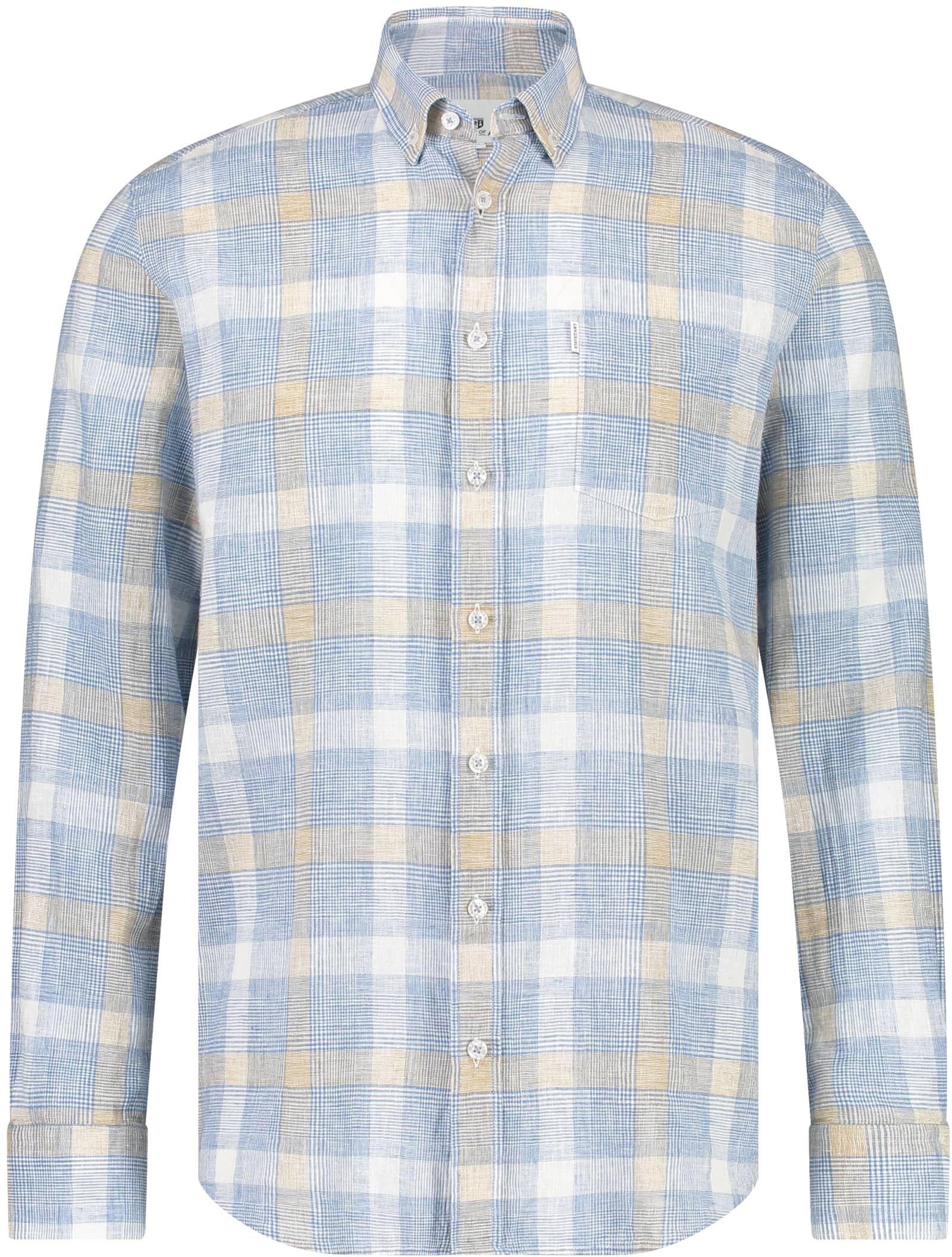 State Of Art Shirt Linen Print Checks Blue 21514236-1156 order online | Suitable