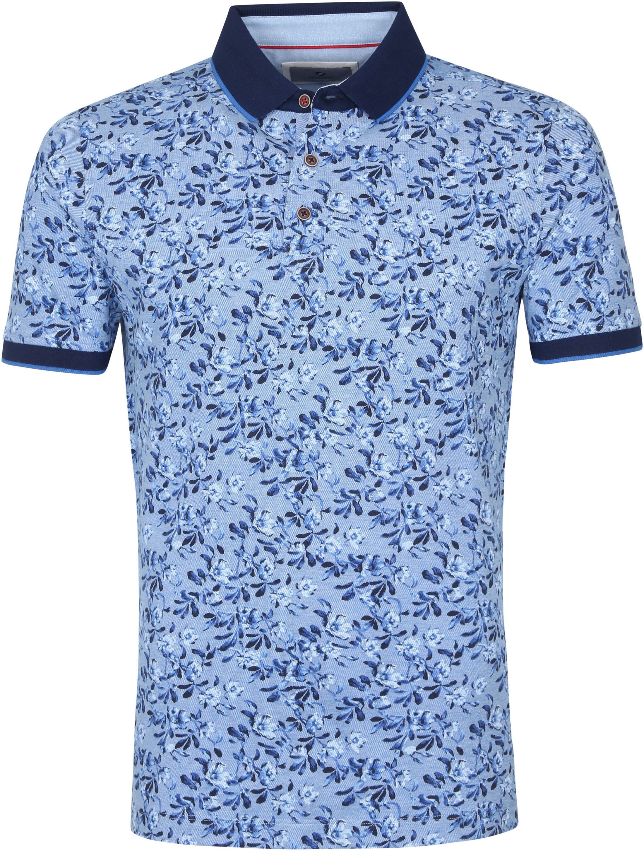 Suitable Prestige Polo Shirt Flower Blue size M