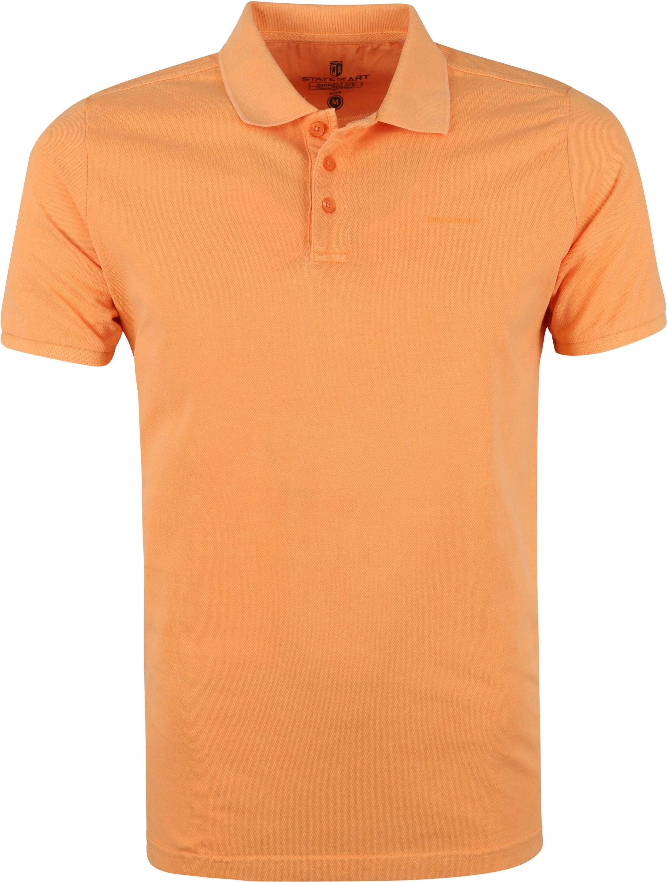 State Of Art Pique Polo Shirt Orange size L