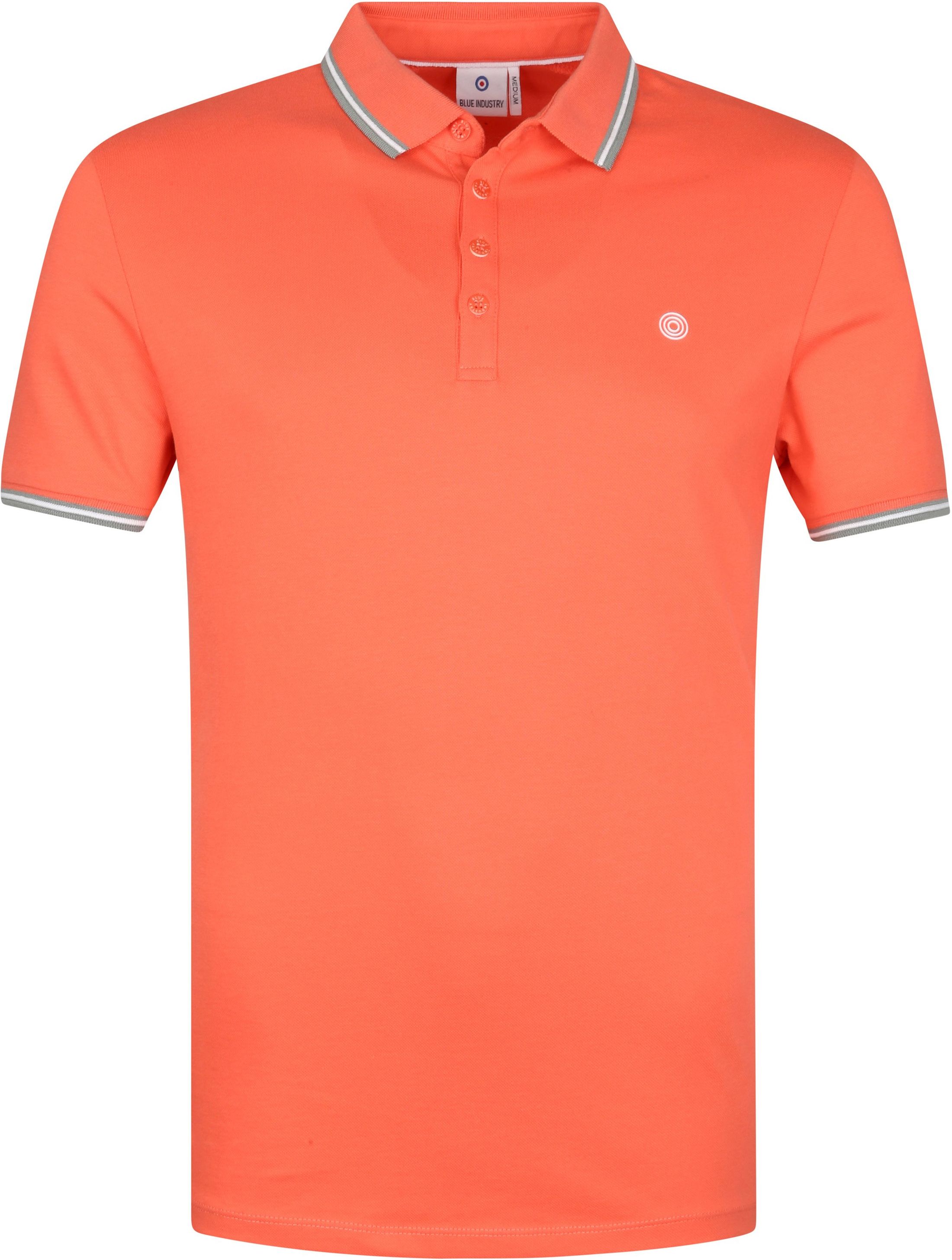 Blue Industry Polo Shirt M24 Coral Red Orange size L