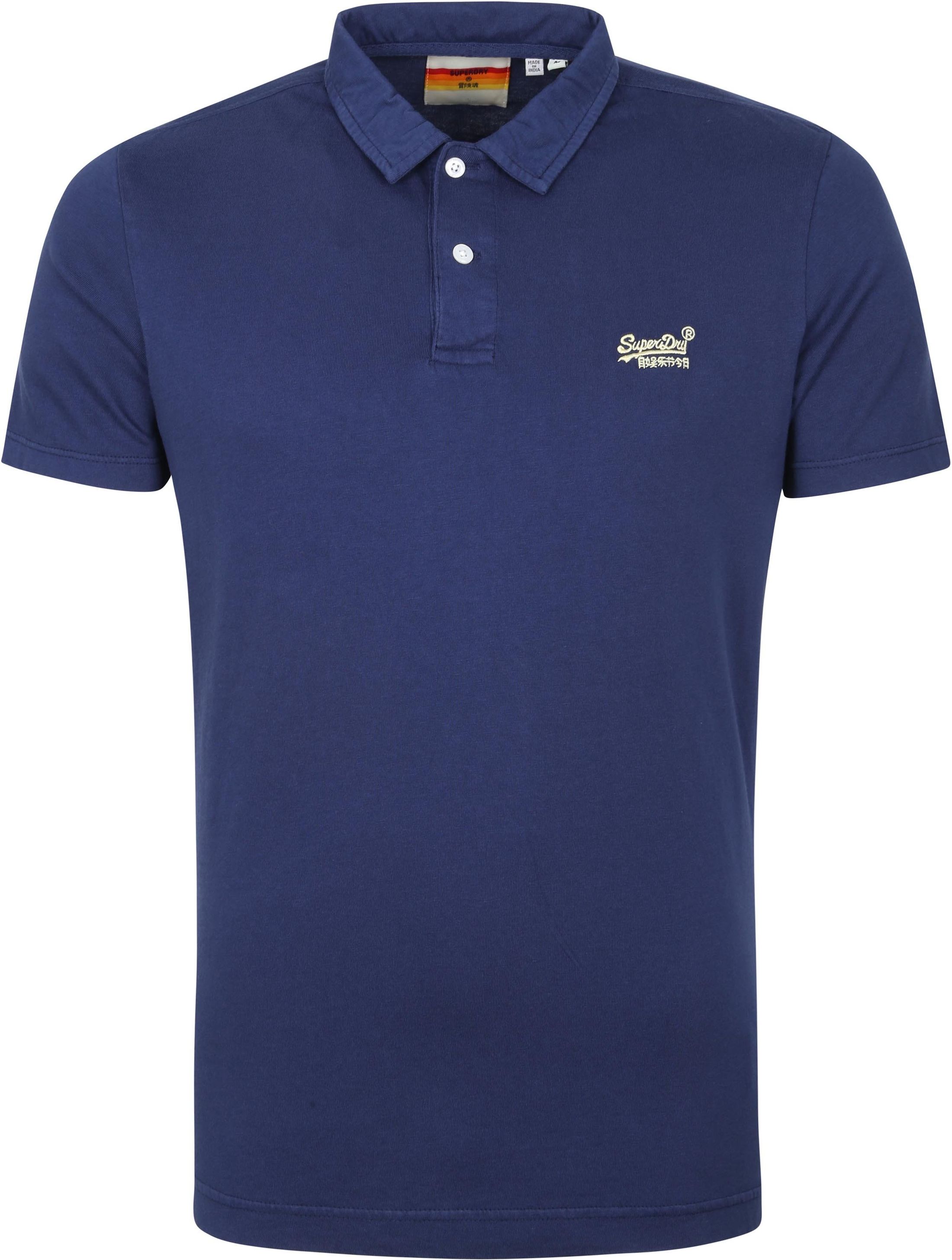 Superdry LA Beach Polo Shirt Blue Dark Blue size L