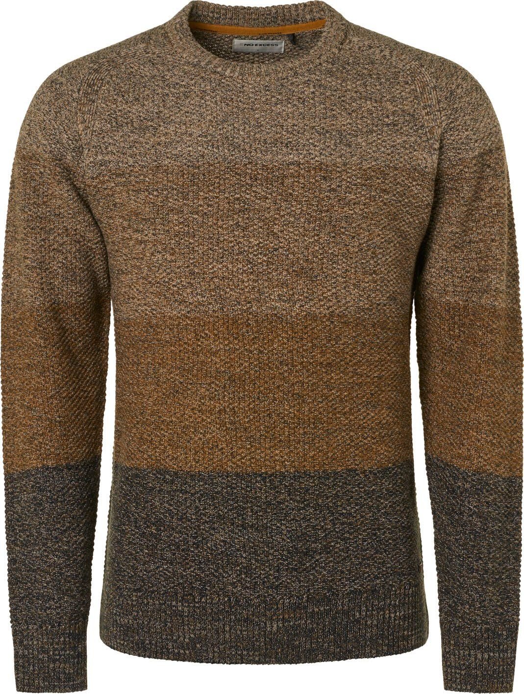 No-Excess Knitted Pullover Brown size 3XL