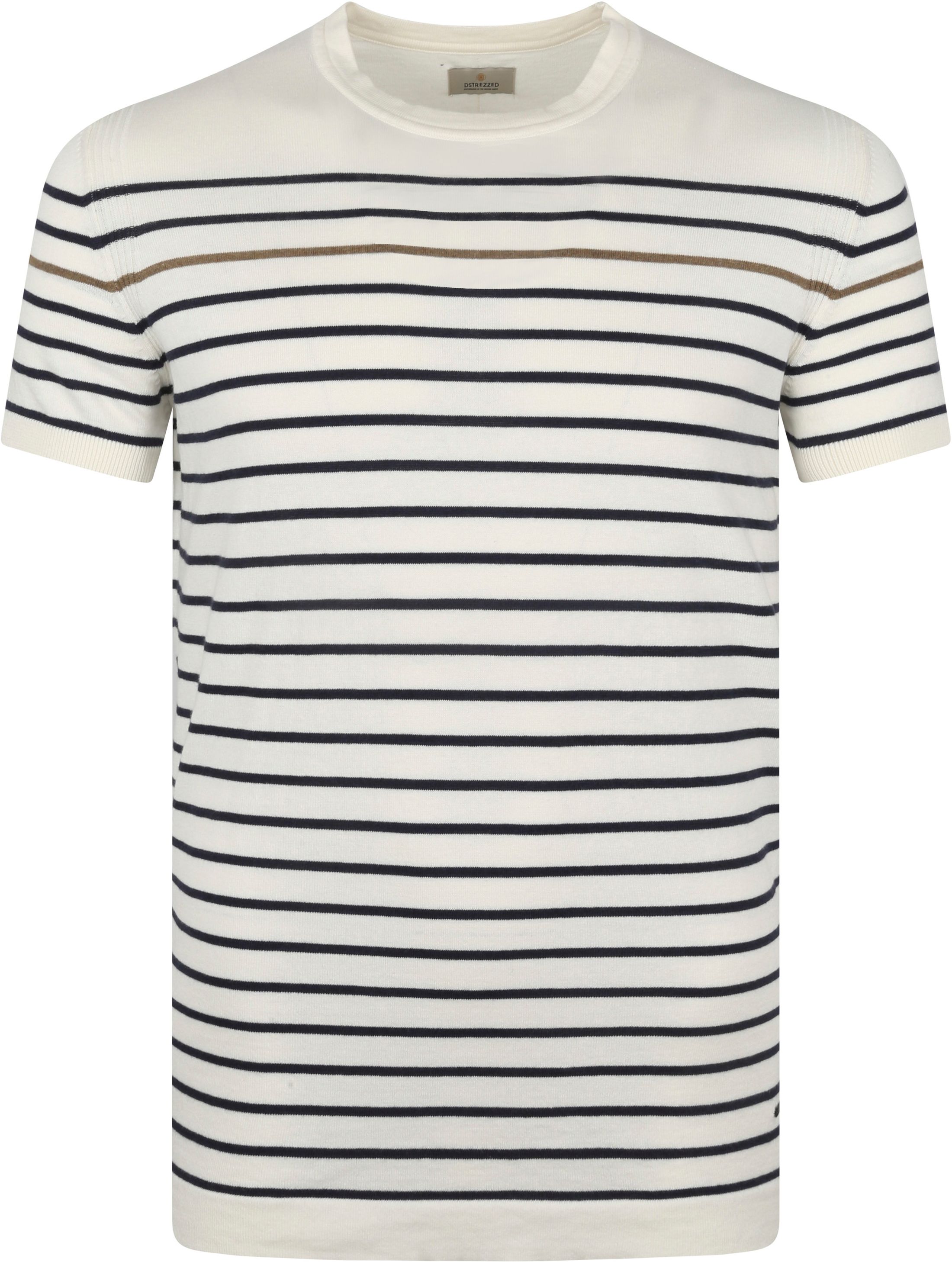 Dstrezzed T Shirt Contrast Stripes White Off-White size L