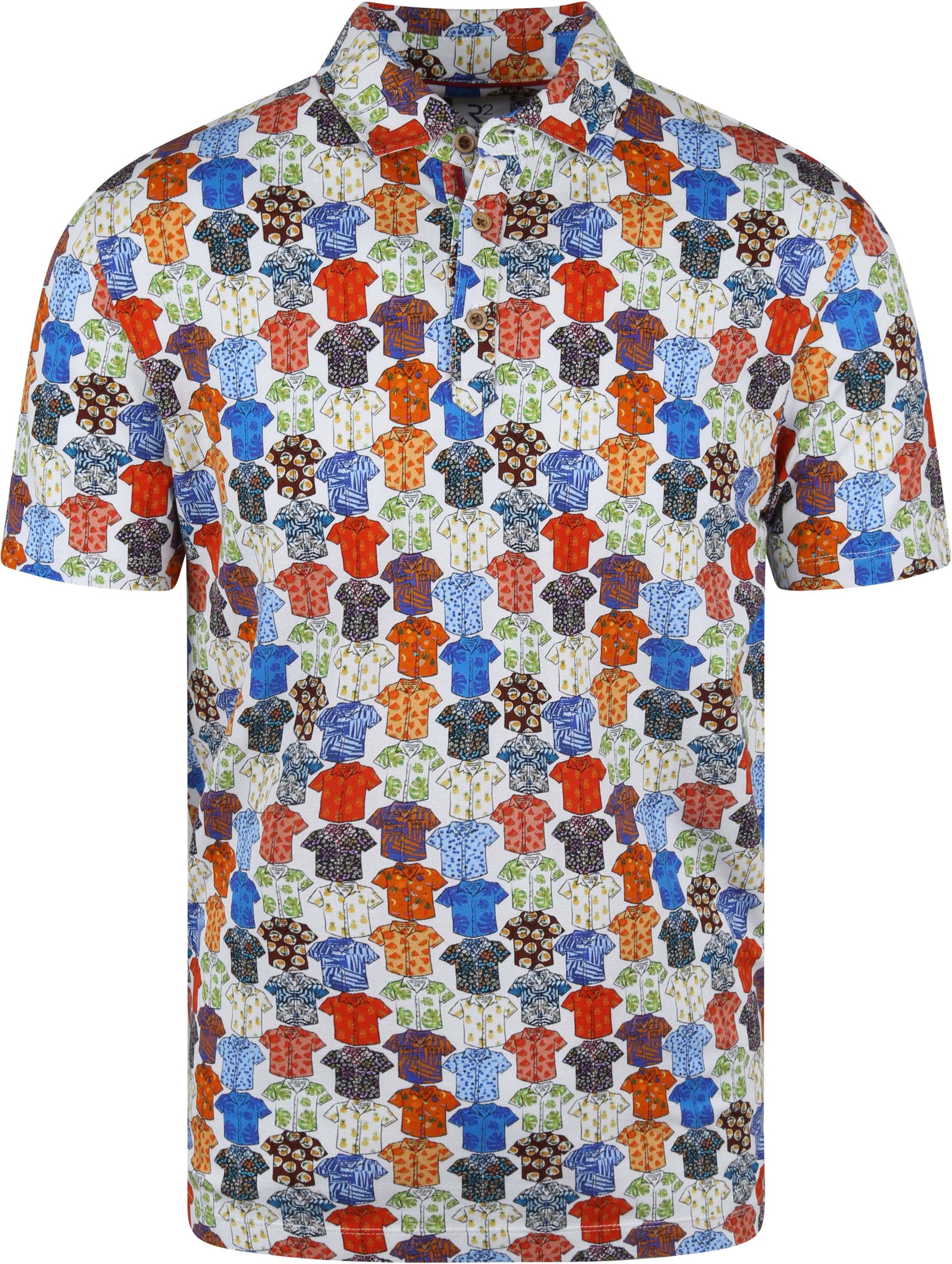 R2 Polo Shirt Multicoloured Shirtprint Multicolour size L