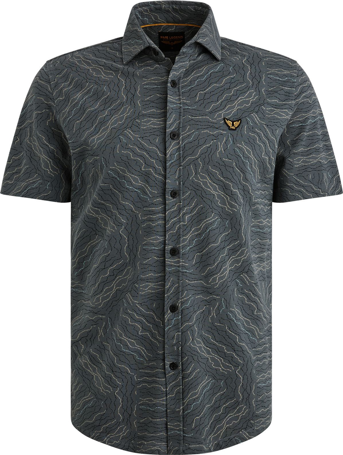 PME Legend Short Sleeve Shirt Print Dark Slate order online | PSIS2505229-9076 | Suitable Lithuania