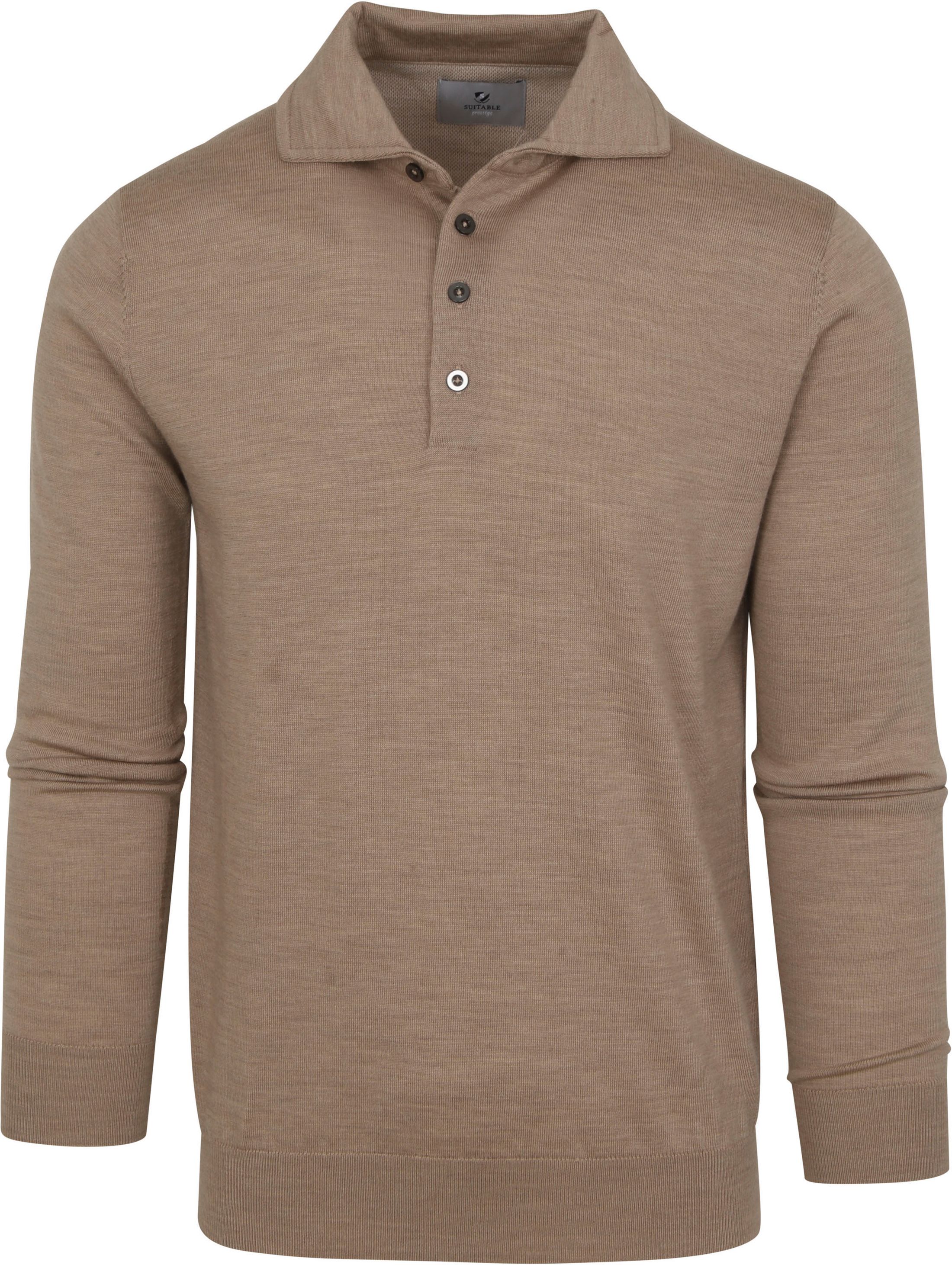 Suitable Prestige Polo Shirt Merino Wool Beige size L