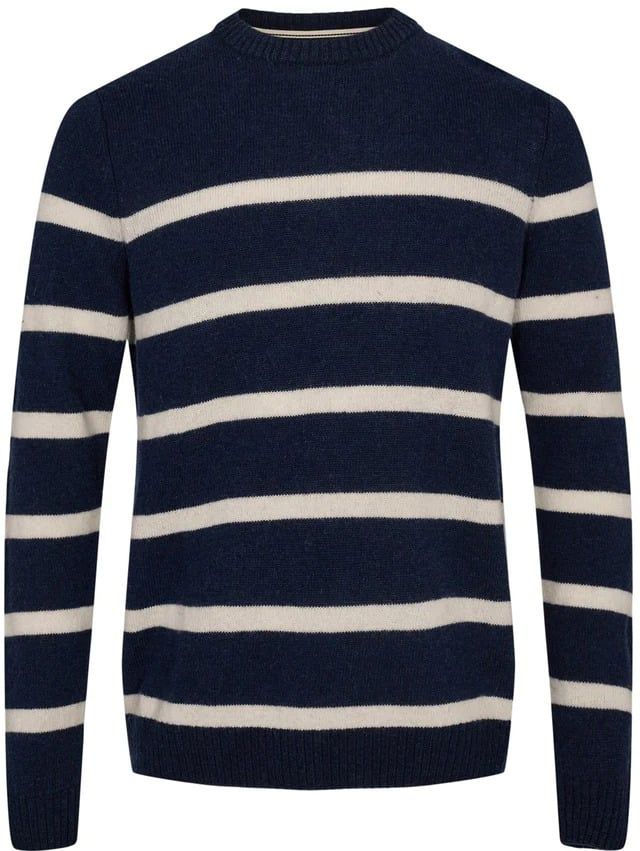Anerkjendt Sweater Lambswool Rico Stripe Navy Blue Dark Blue size L