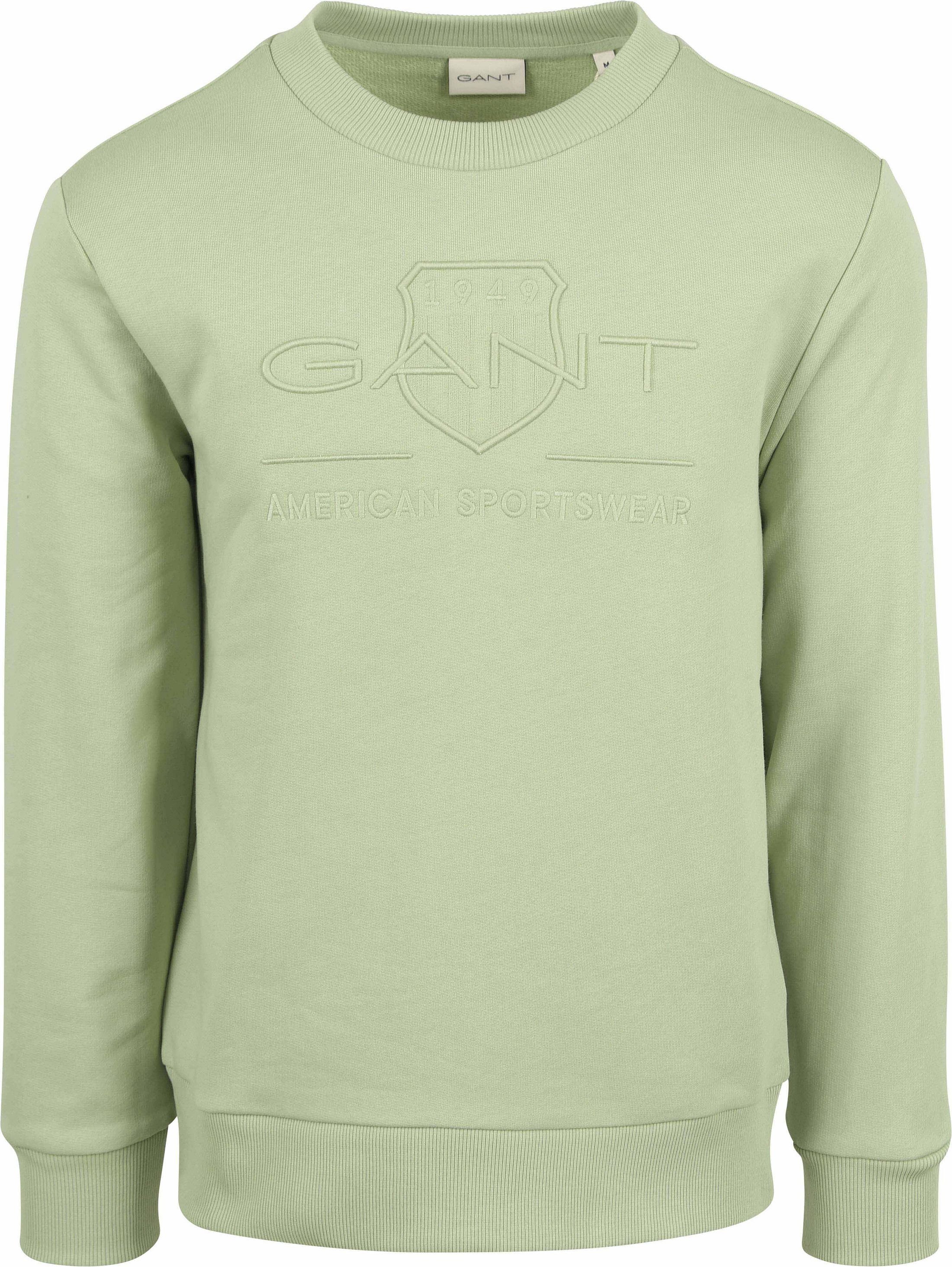 Gant Sweater Embossed Logo Light Green 2036017-345 order online | Suitable