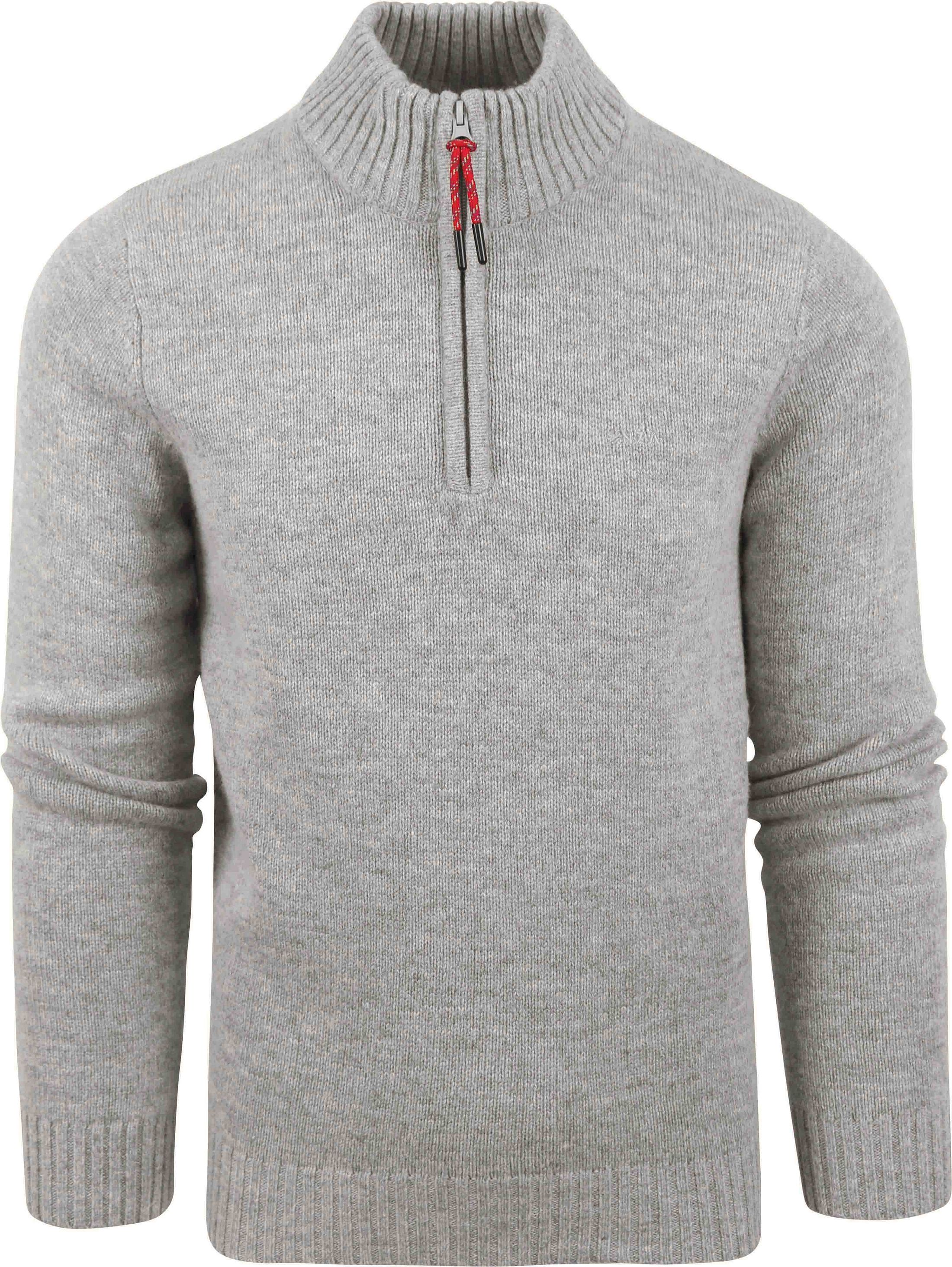 NZA Half Zip Sweater Ohaeawai Wool Grey 23HN419-1870 order online | Suitable