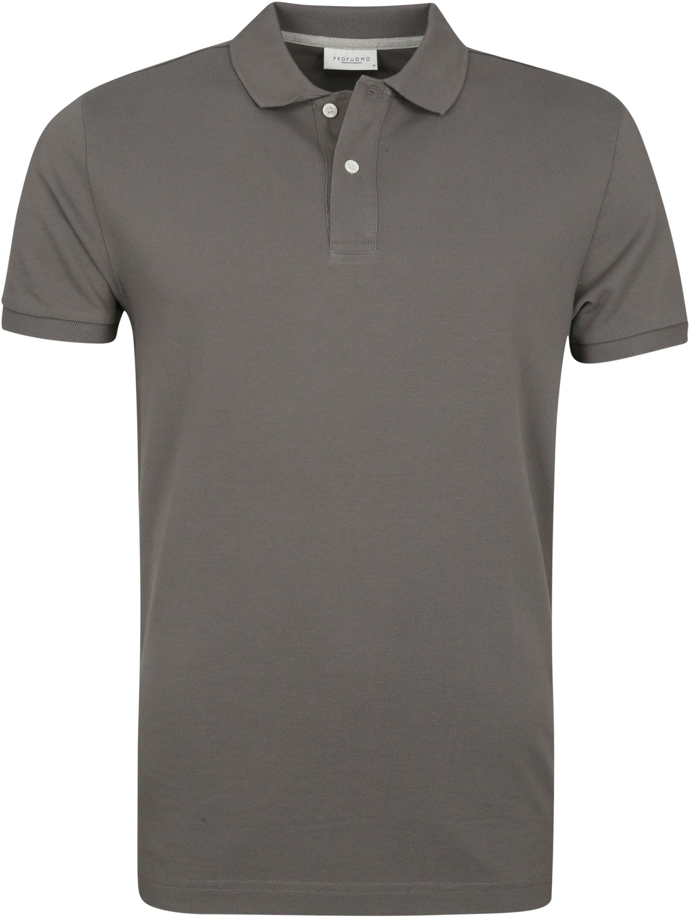 Profuomo Pique Polo Shirt Dark Gray Dark Grey Grey size L