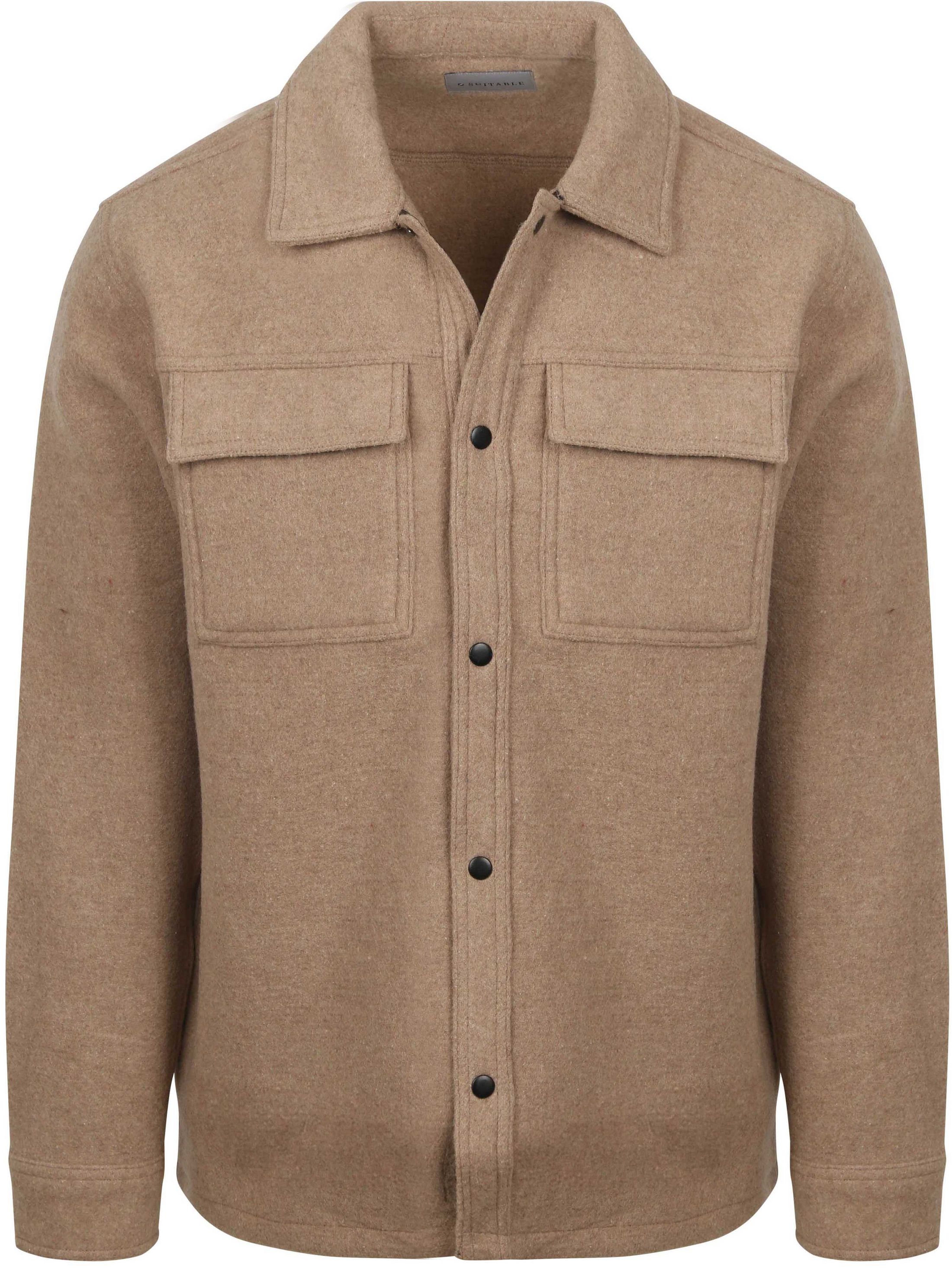 Suitable Overshirt Wool Blend Beige order online | Suitable