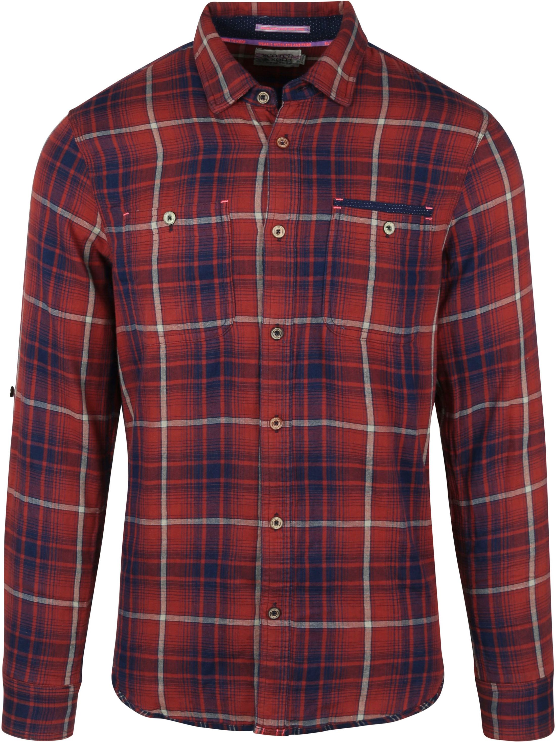 Scotch and Soda Chemise Flannel Rouge taille L