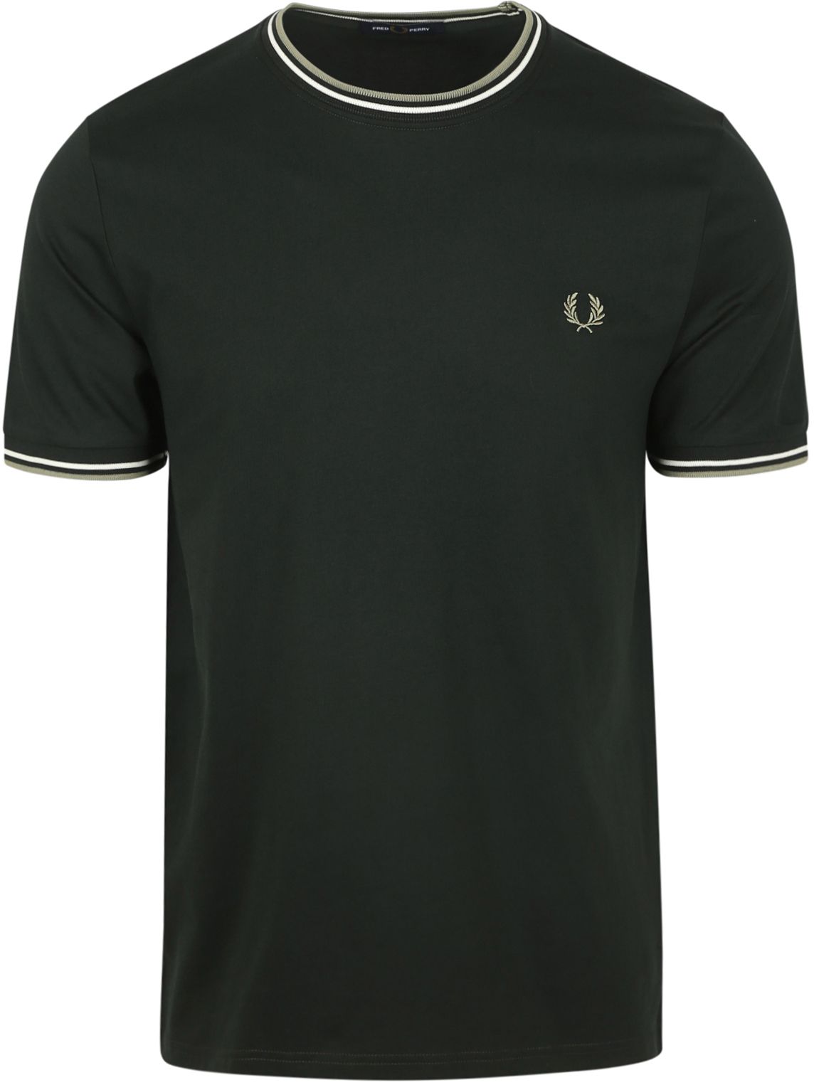 Fred Perry M1588 Twin Tipped T Shirt Dark Green order online | M1588-Y65 | Suitable Lithuania