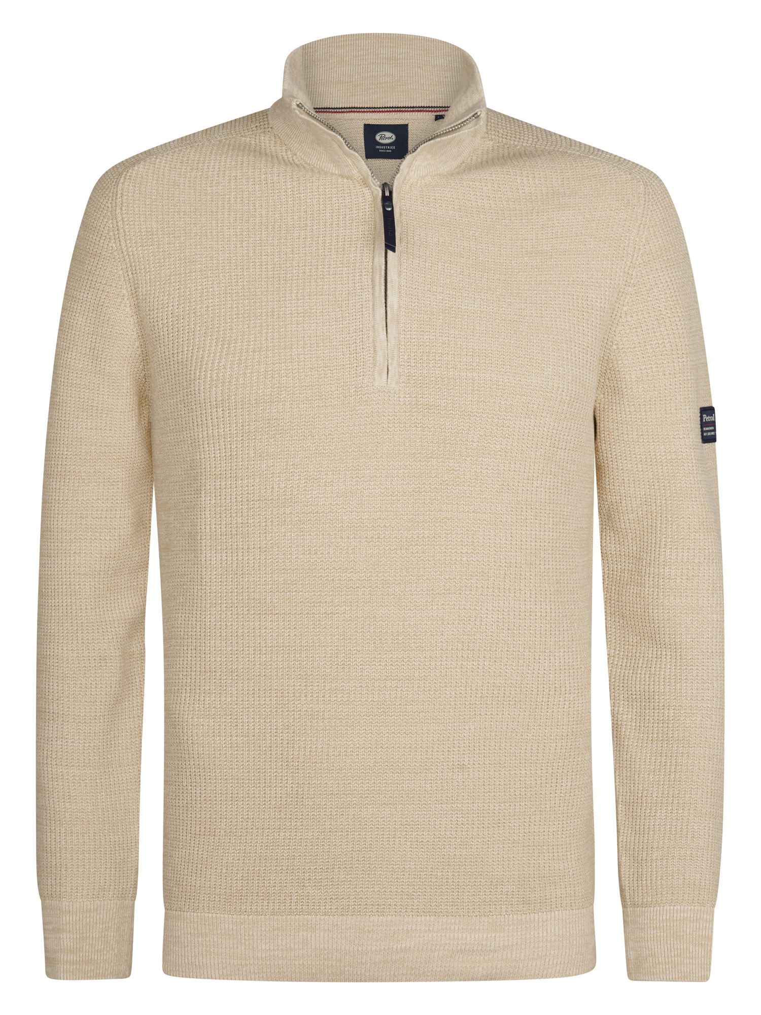 Petrol Knitted Half-Zip Sweater Nashville Beige M-3050-KWC227-1108 order online | Suitable