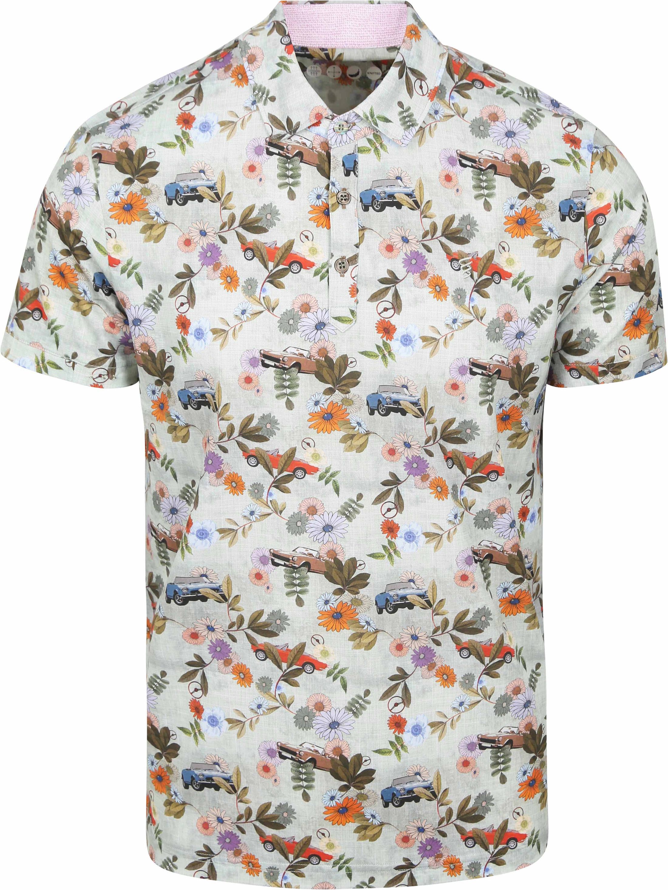 R2 Polo Japanese Knitted Flower Print 128.POLO.014-073 kaufen | Suitable