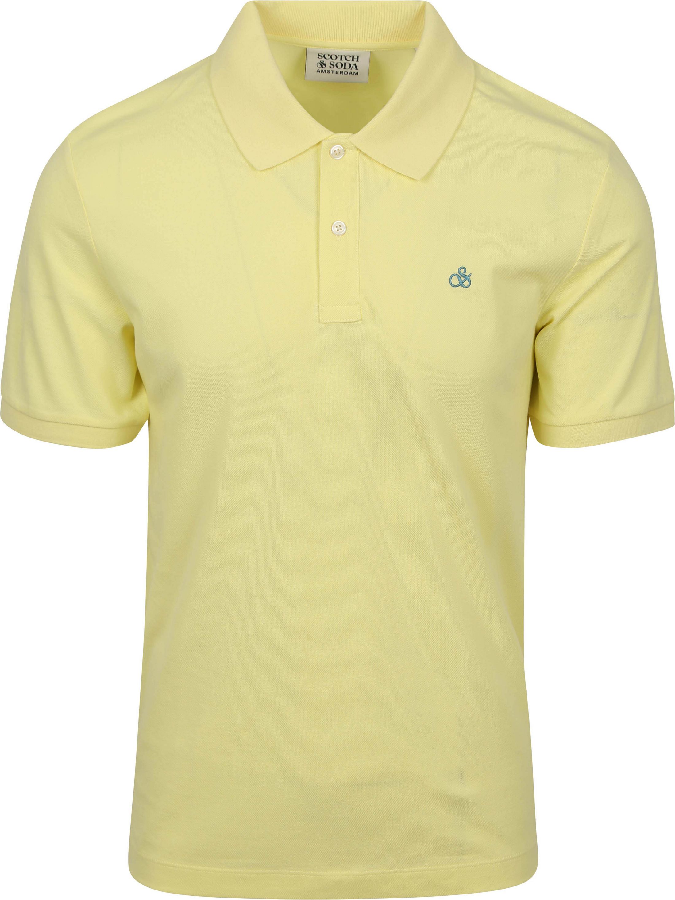 Scotch And Soda Core Piqué Polo Geel 180097-730 kopen | Suitable